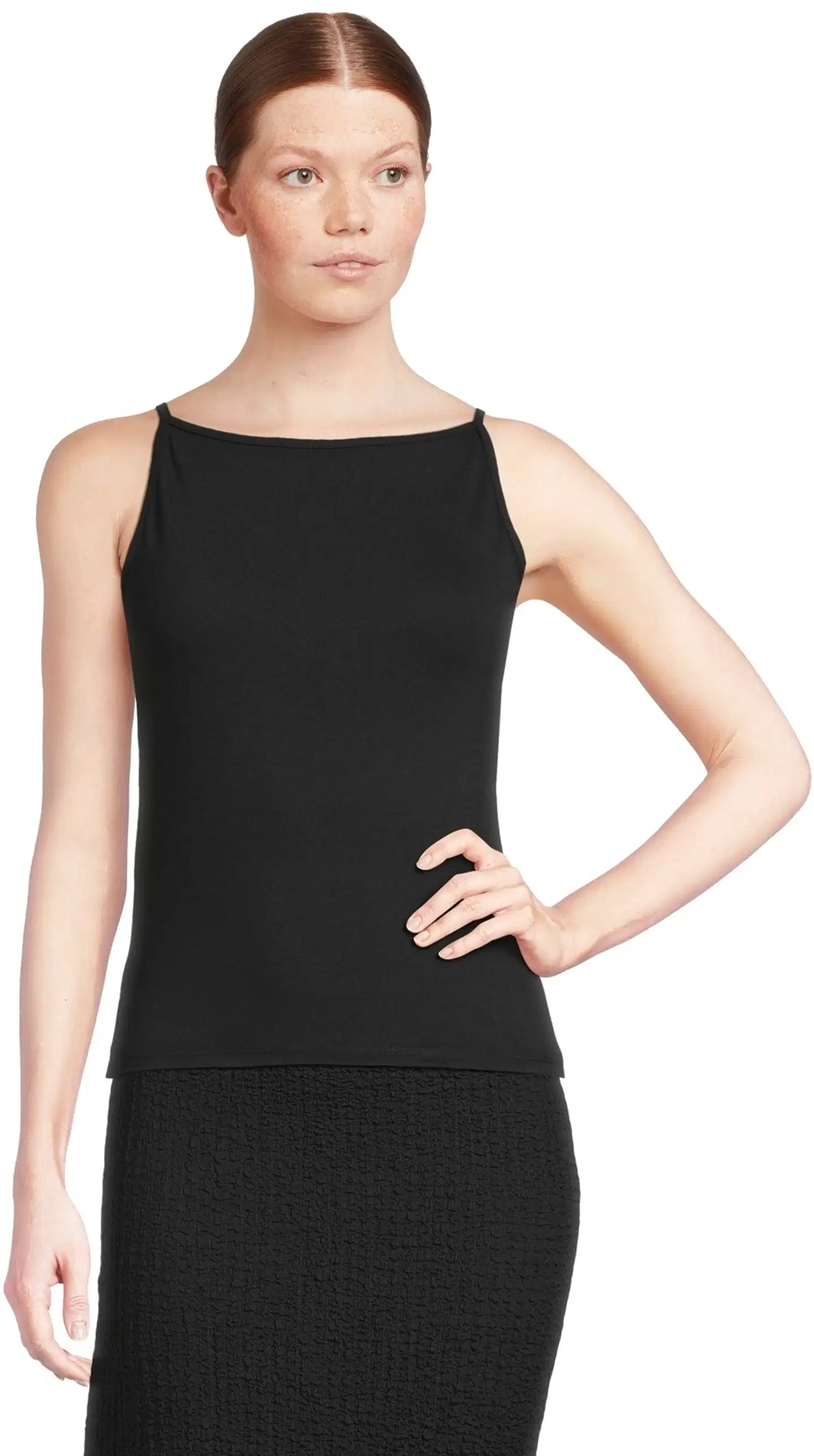 WKLY. naisten venäpääntie toppi 213W030125 - BLACK - 1