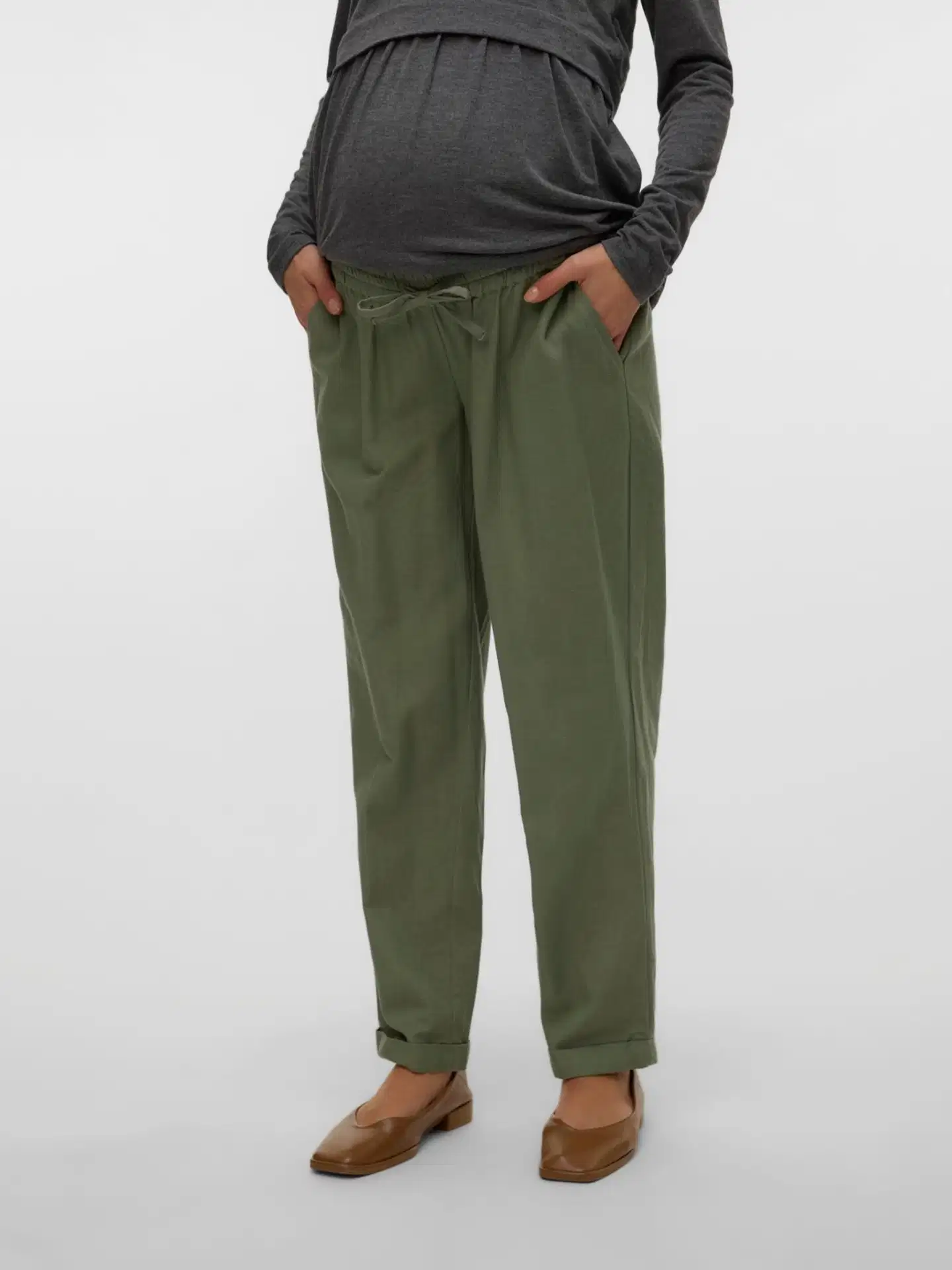 Mamalicious naisten äitiyshousut MLPETRA 20022330 - Sea Spray - 6