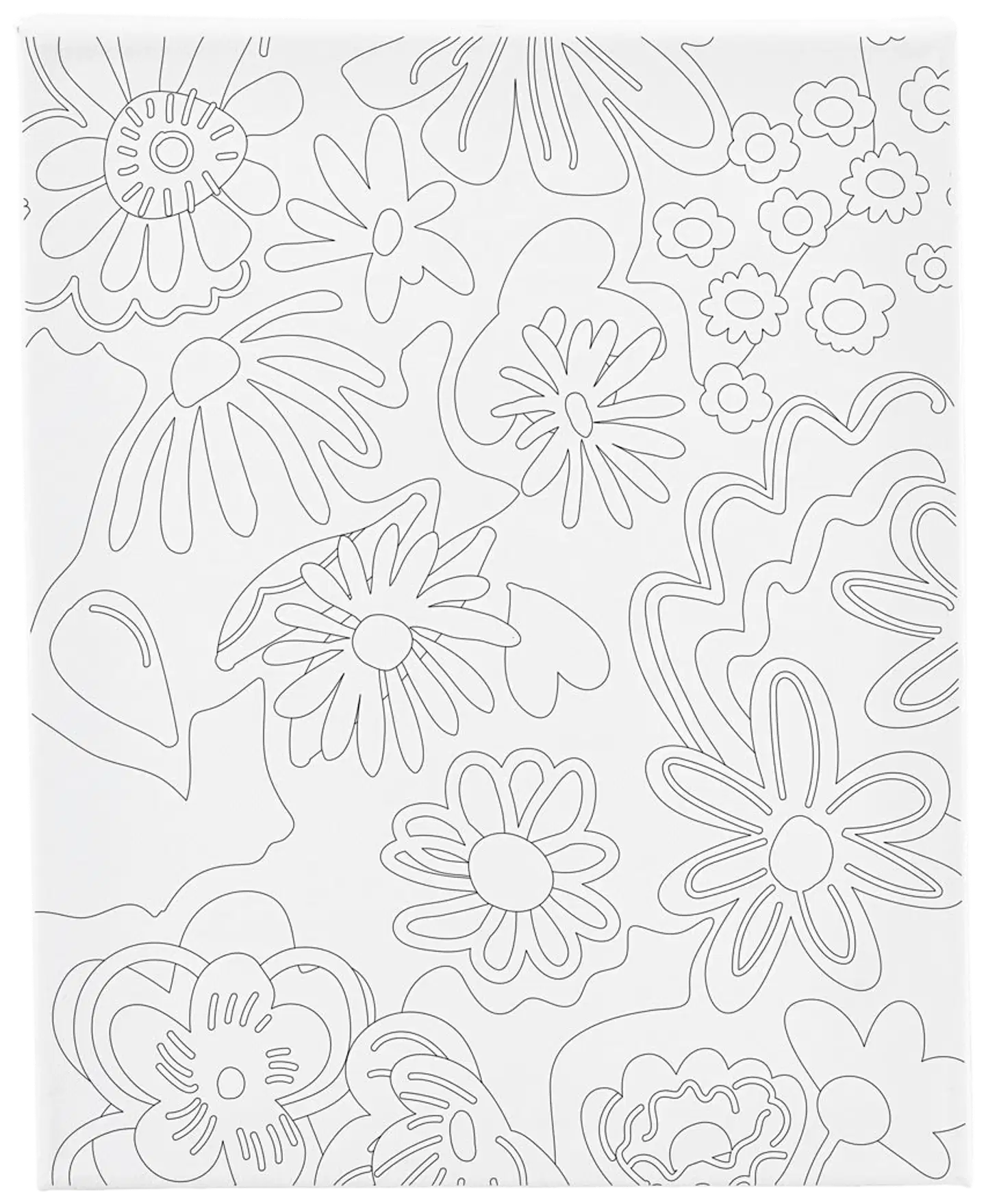 Creativ Company kuvioitu maalauspohja, kukat 24x30cm - 1