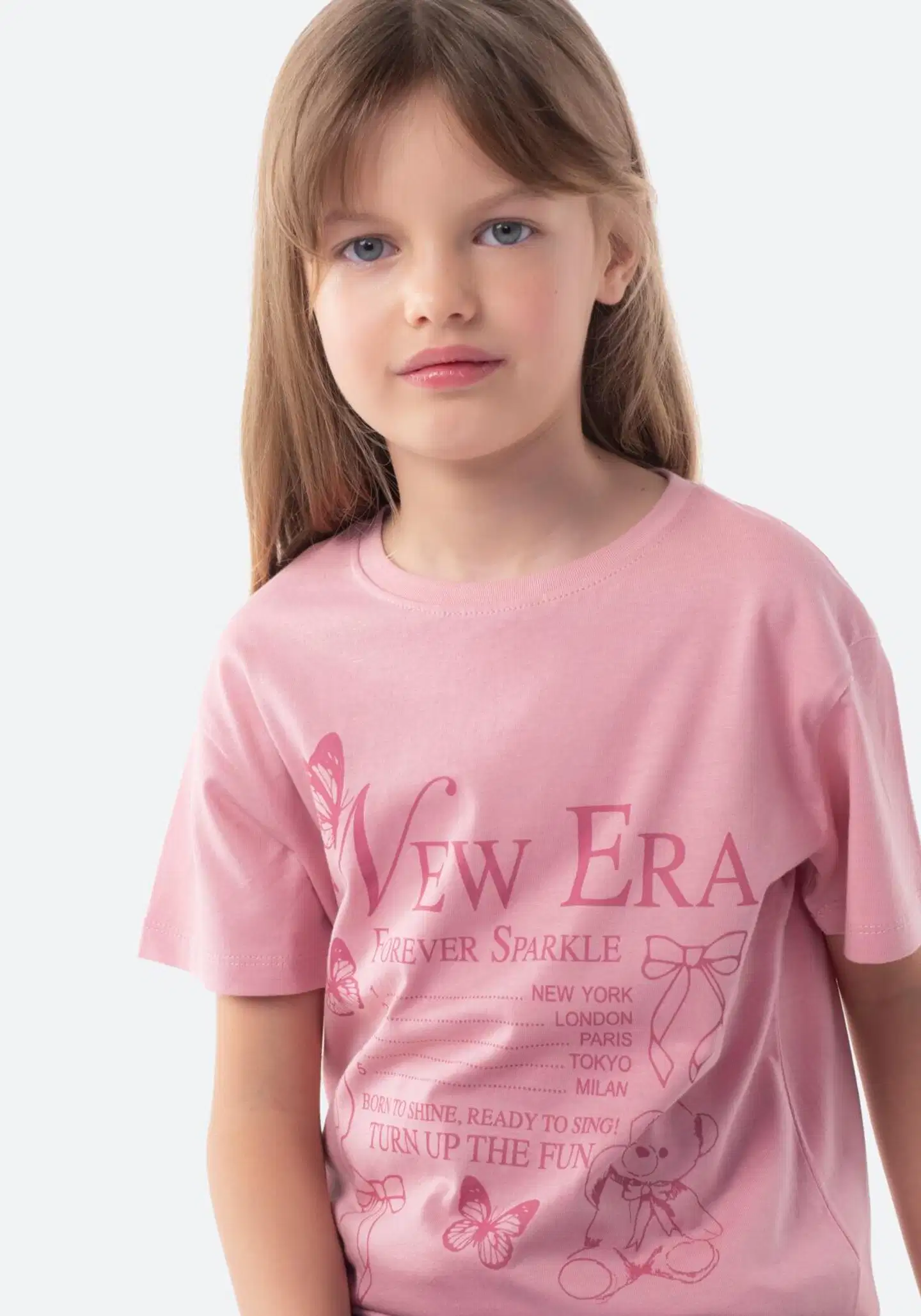 TEX BASIC lasten t-paita I276629 - PINK 2 - 1