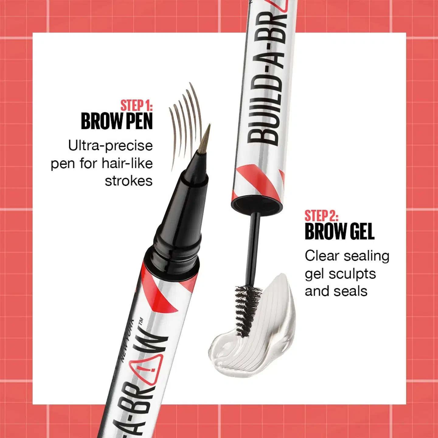 Maybelline New York Build-a-Brow Pen 257 Medium Brown kulmakynä - Ash Brown - 5