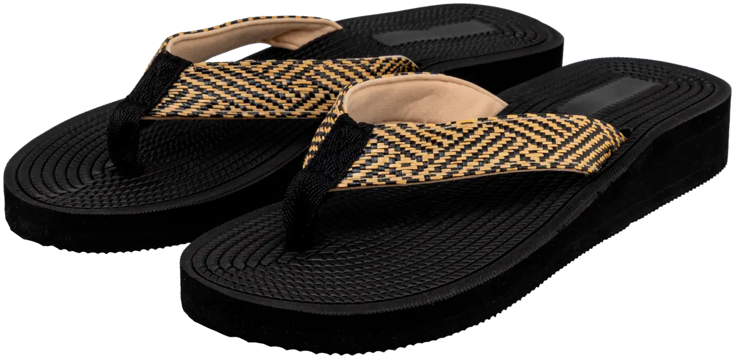 TEX naisten kiilapohjaiset varvassandaalit I984597 - BLACK 1 - 1