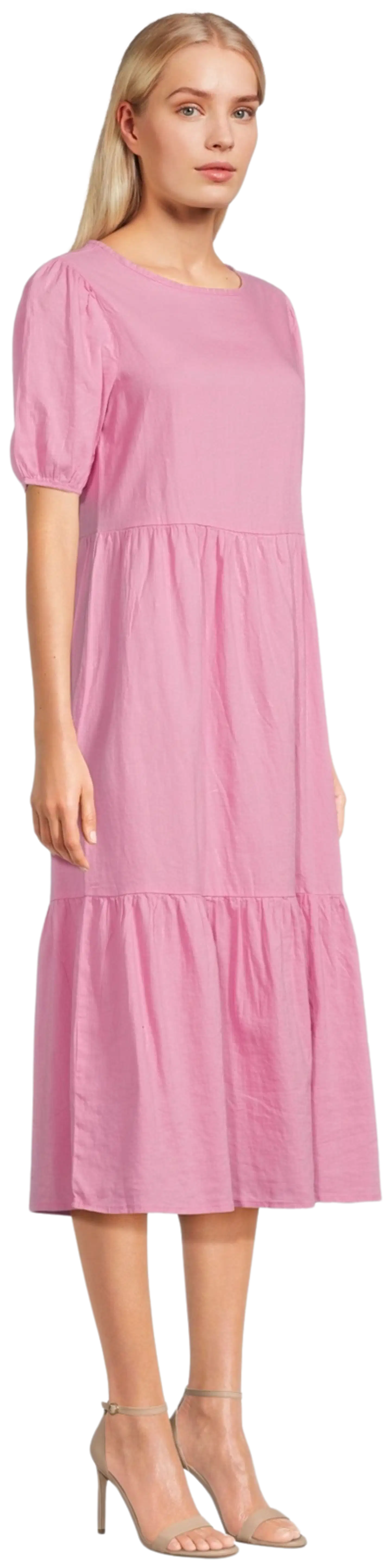 London Fog naisten pellavasekoitemekko 218L261703 - Cashmere rose - 4
