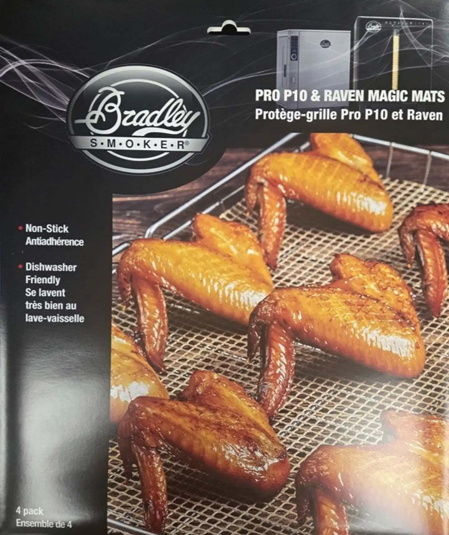 Bradley Smoker P10- ja Raven-mallien tarttumattomat matot (4 kpl)