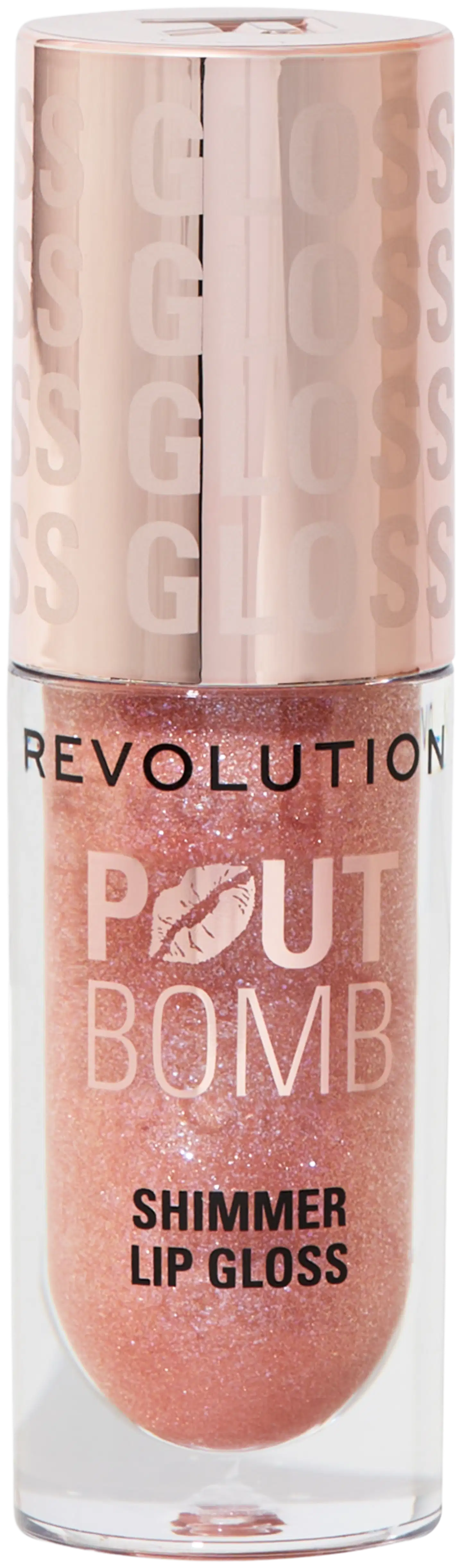 Revolution pout bomb shimmer huulikiilto 4,6ml glimmer nude - glimmer nude - 2