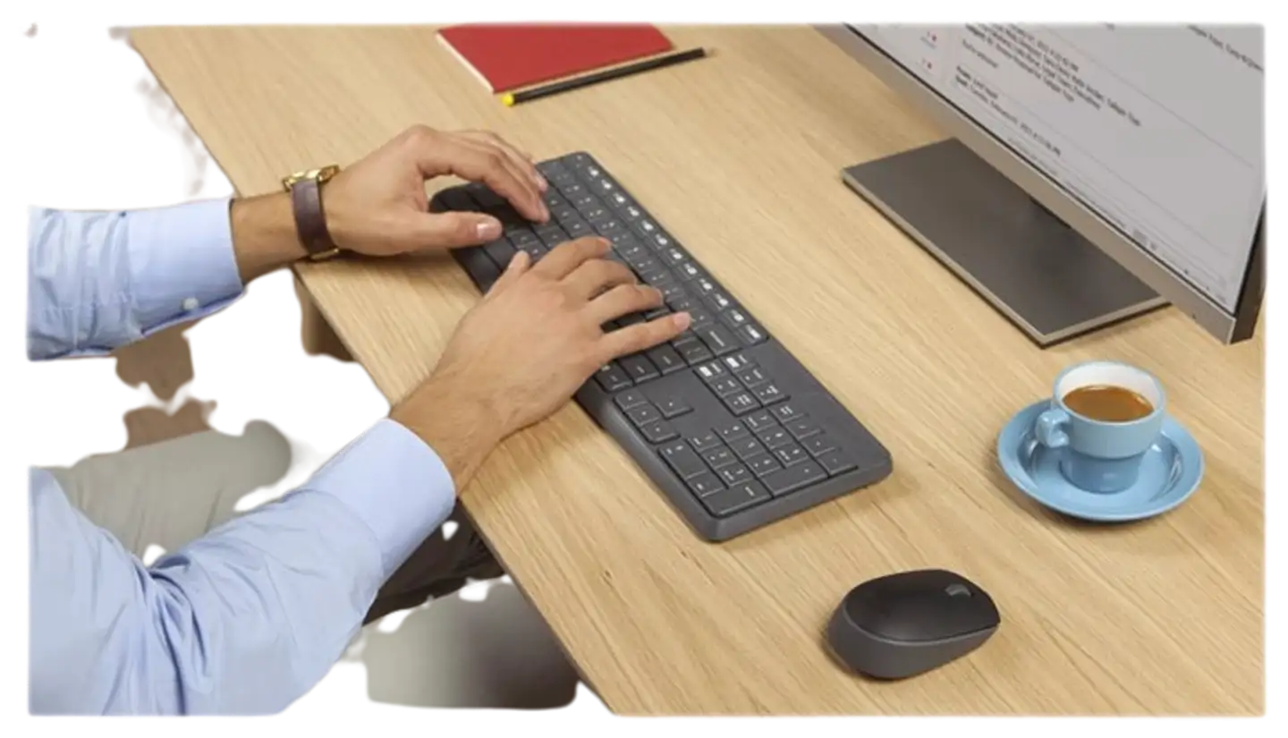 Logitech hiiri ja näppäimistö langattomat MK235 musta - 4