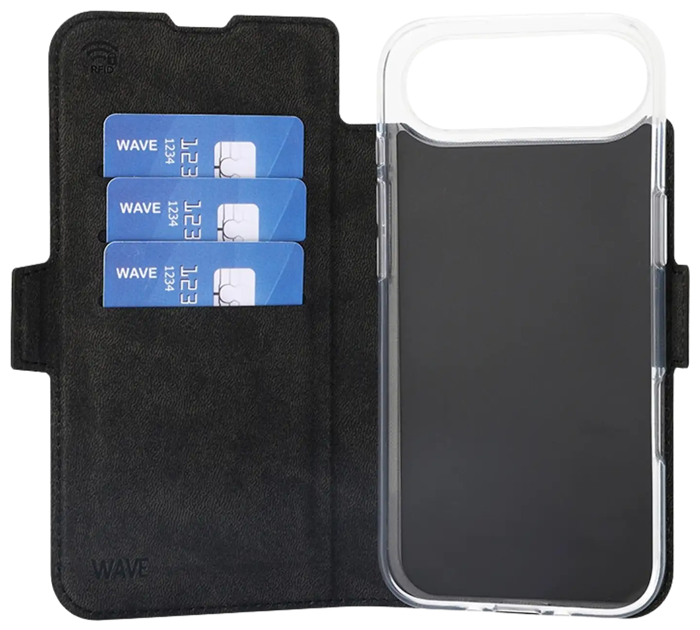 Wave MagSafe -yhteensopiva Book Case, Apple iPhone Air, Musta - 5