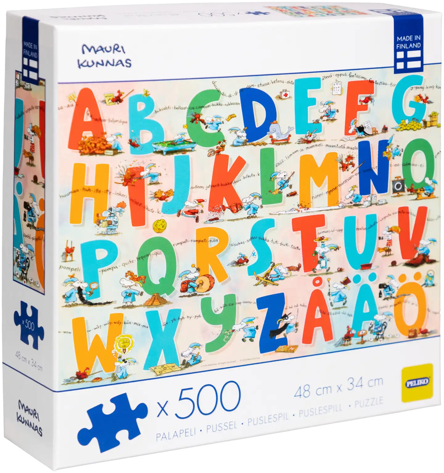 Peliko Mauri Kunnas palapeli 500 palaa aakkoset - 1