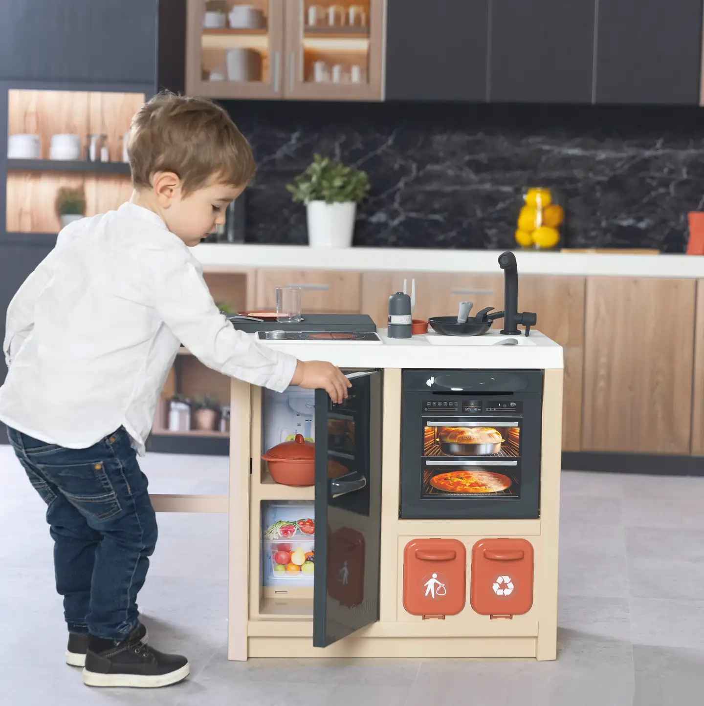 Smoby Kitchen Island, keittiösaareke kokkailuleikkeihin - 10