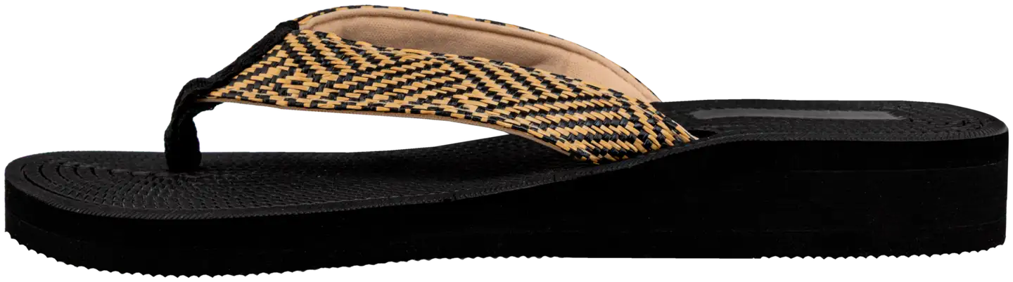TEX naisten kiilapohjaiset varvassandaalit I984597 - BLACK 1 - 3