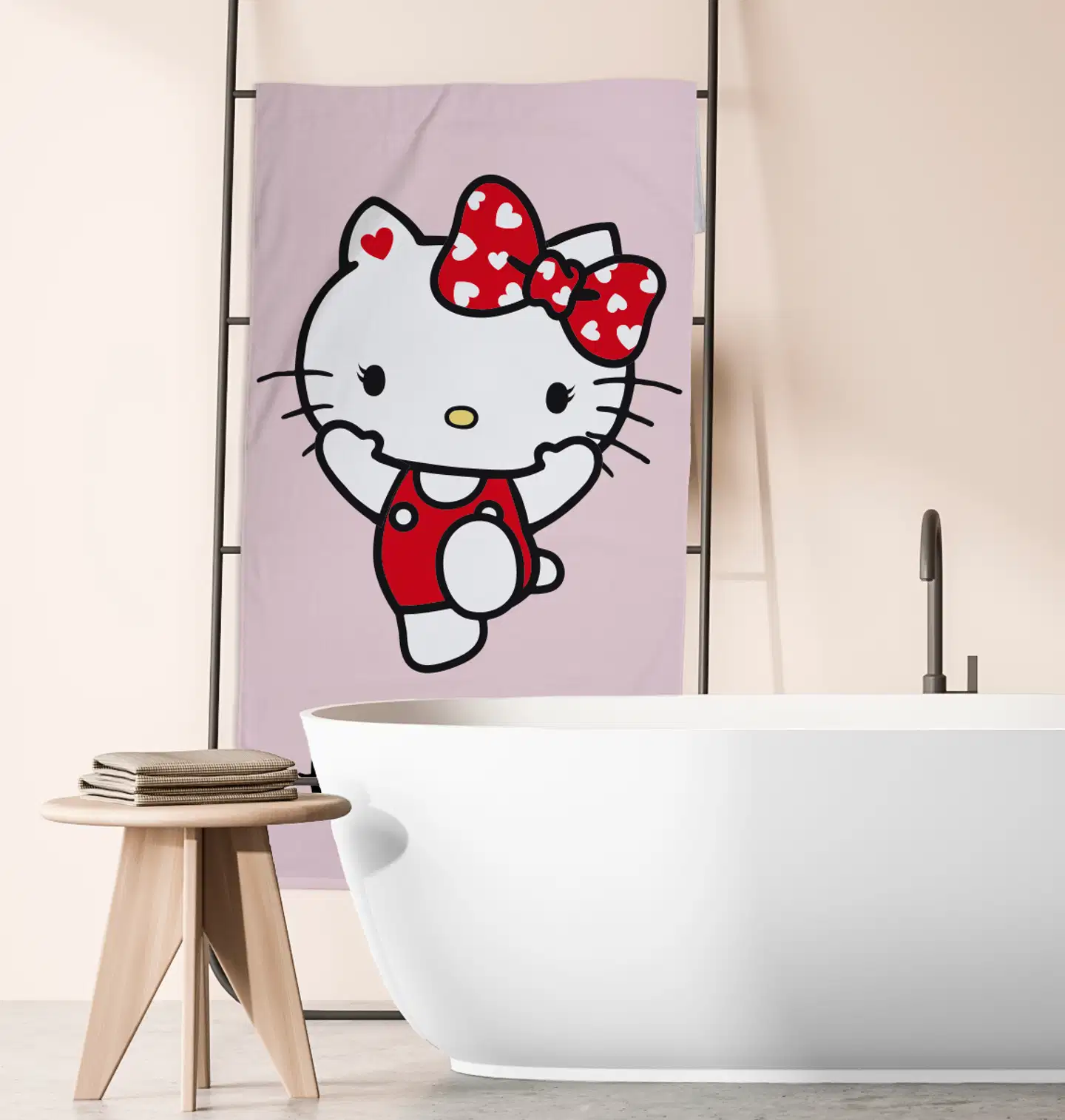 Hello Kitty lasten kylpypyyhe 70x140 cm - 3