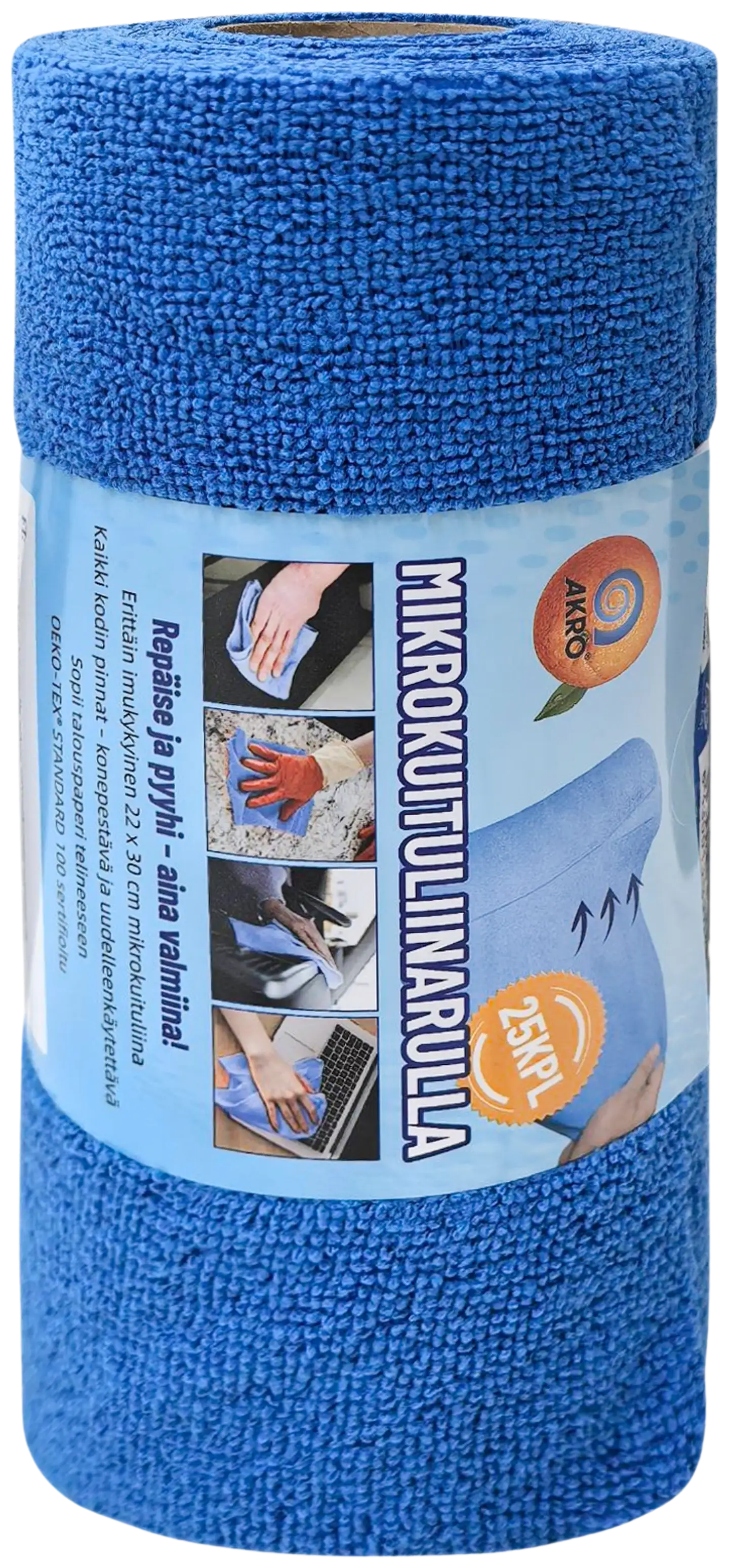 Akro mikrokuituliinarulla 25kpl 22x30cm