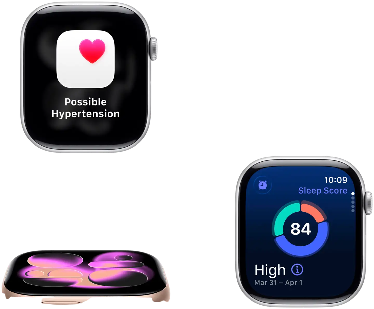 Apple Watch Series 11 GPS 42mm ruusukultainen alumiinikotelo, light blush sport ranneke - S/M - MEU04QN/A - 3