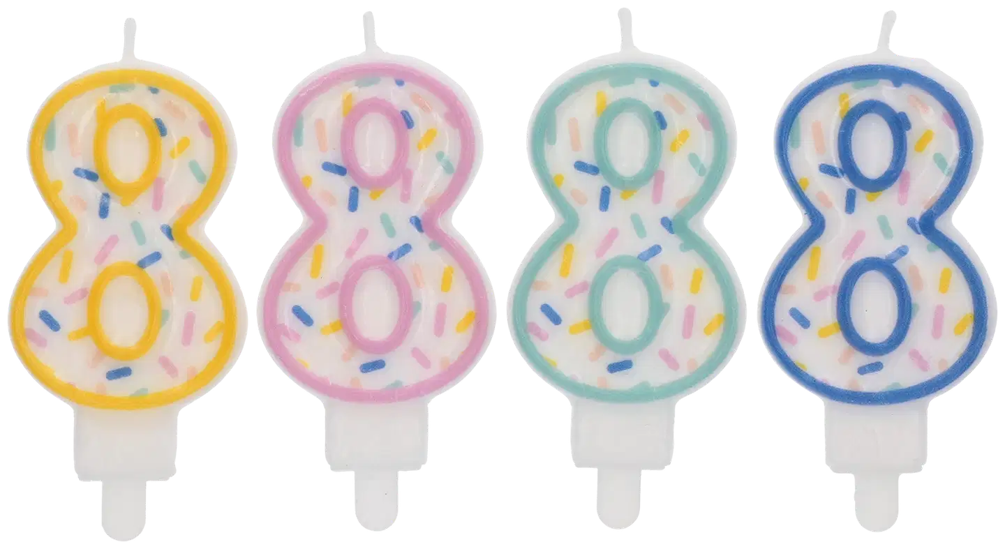 Numerokynttilä 8 pilkullinen
