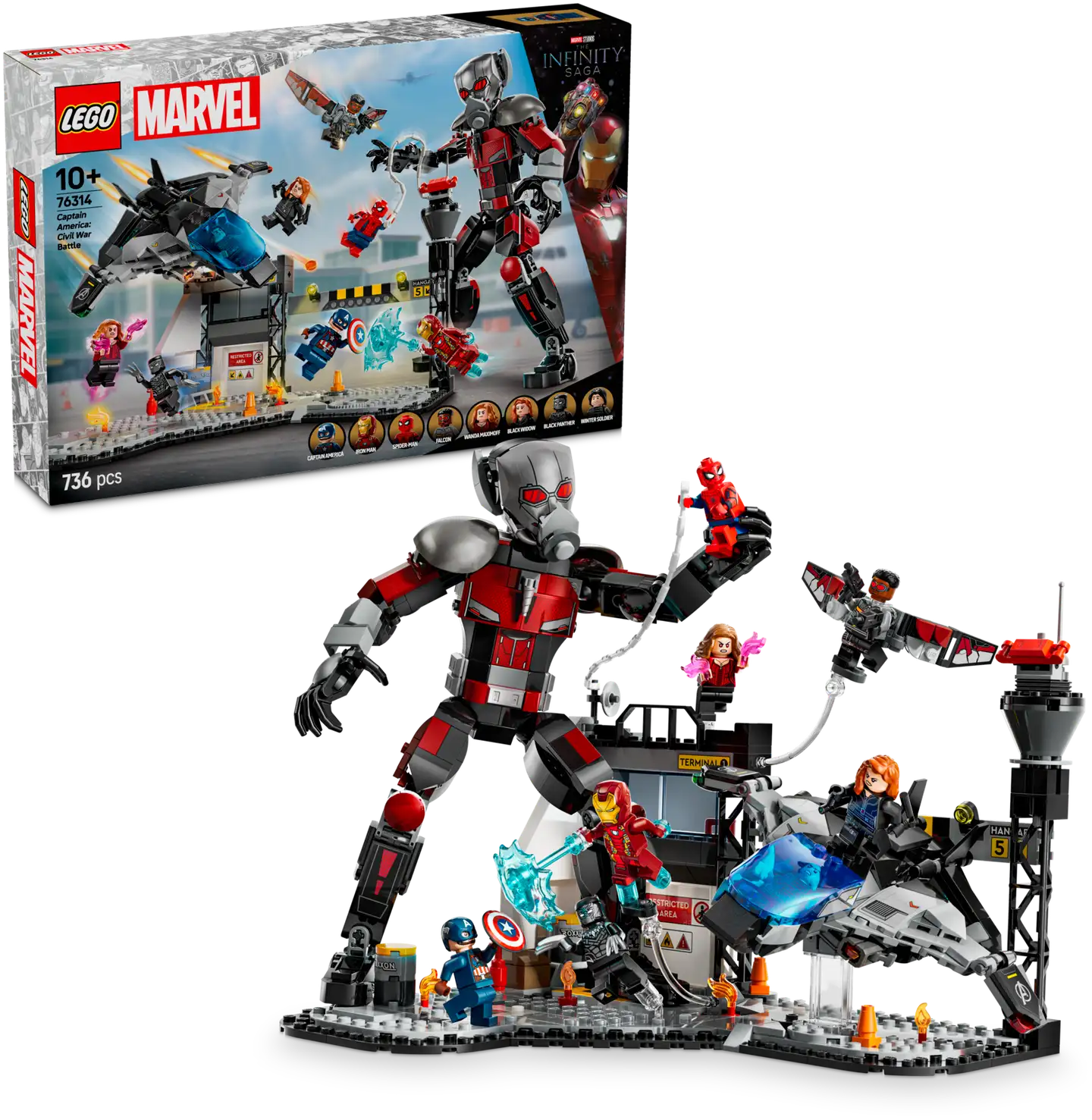 LEGO® Super Heroes Marvel 76314 Captain America: Civil War Toimintataistelu - 1