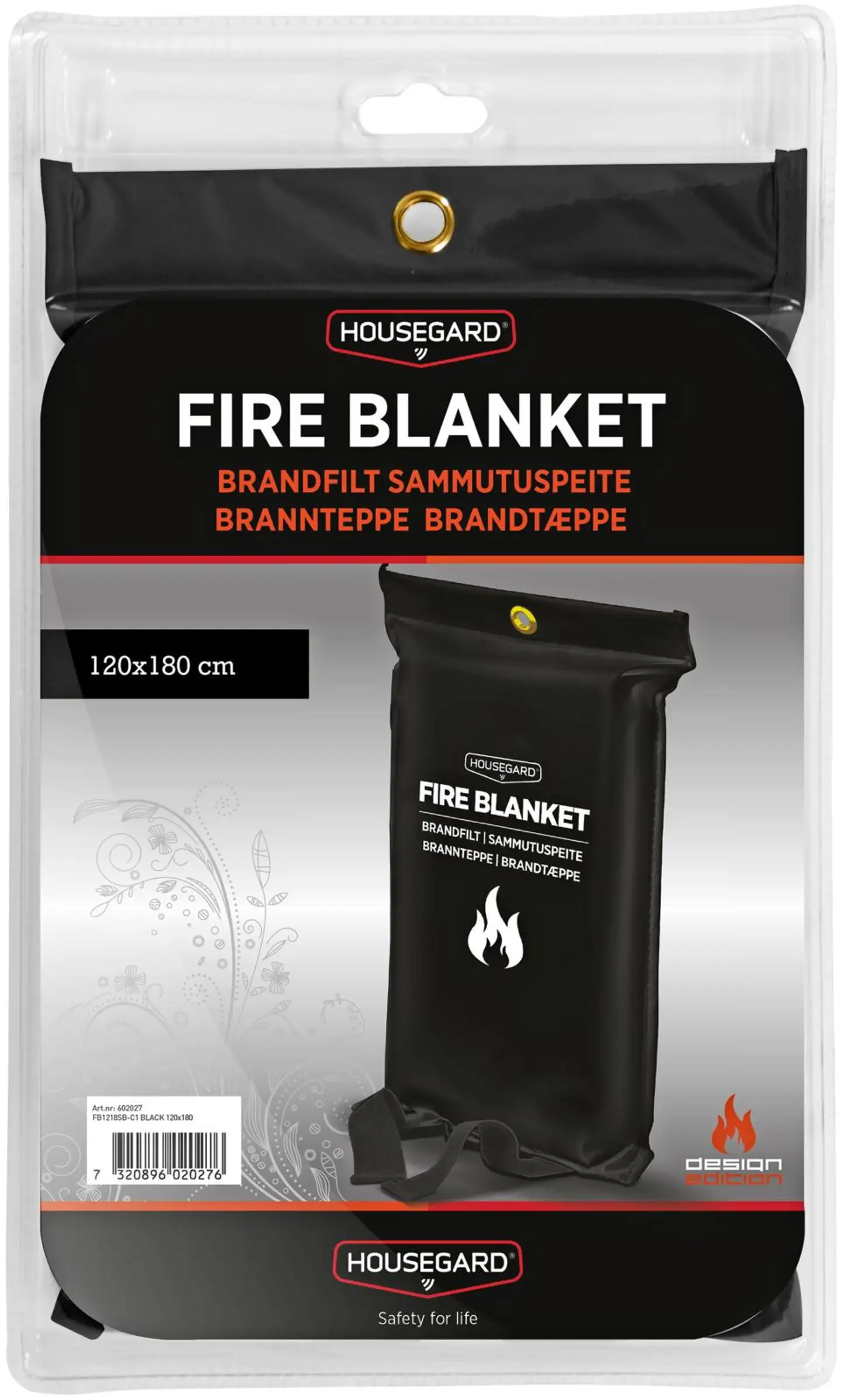 Housegard sammutuspeite 120x180 cm Desing Edition musta - 2