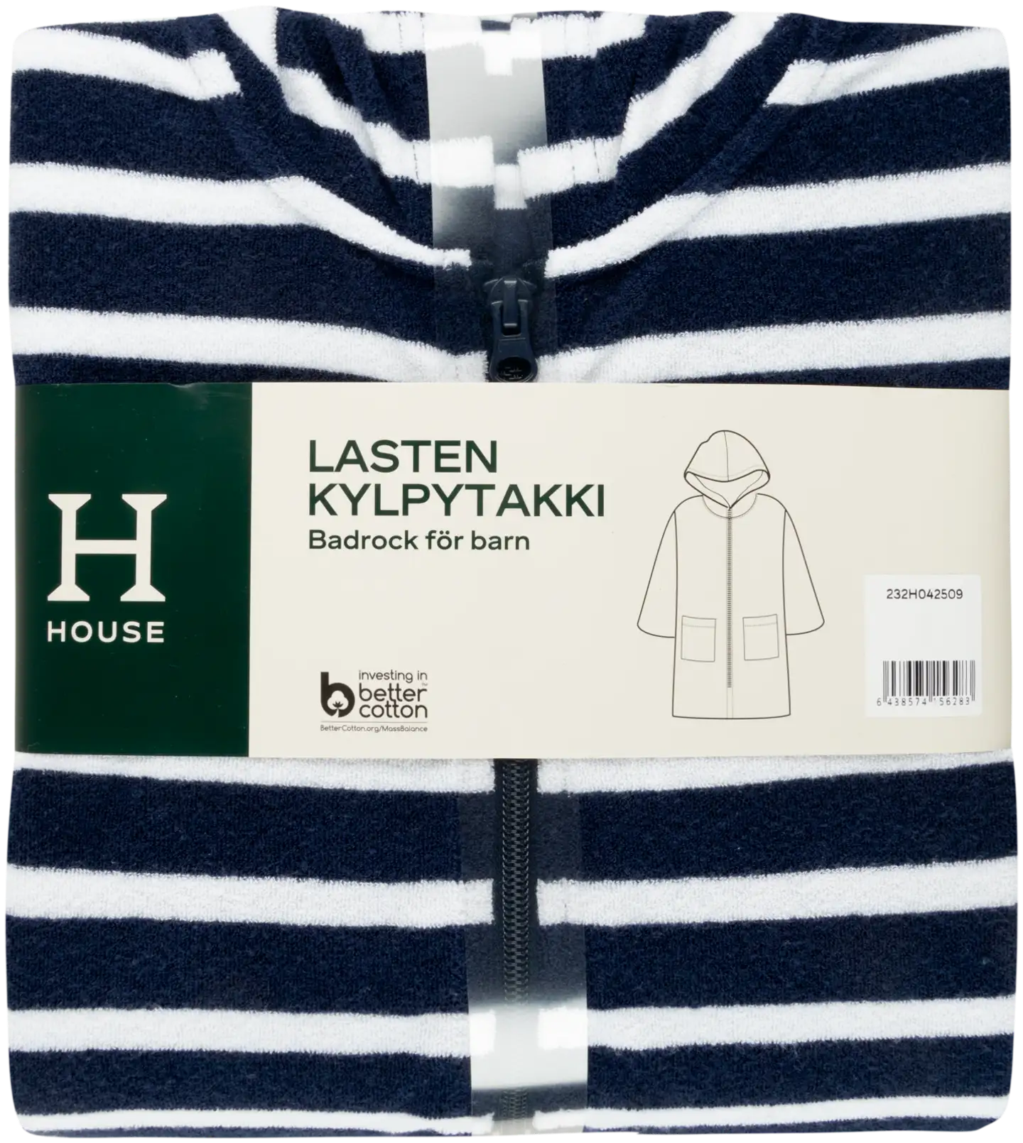 House lasten frotee-kylpytakki 232H042509 - BLUE/WHITE STRIPE - 4