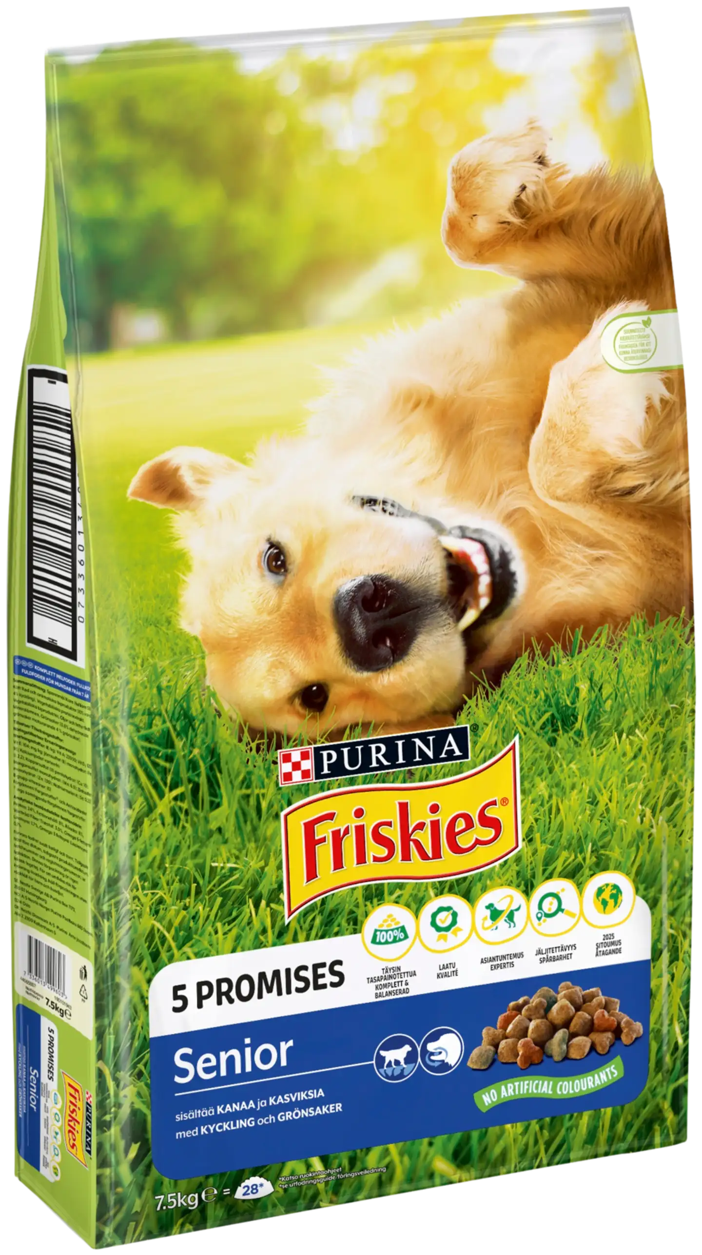 Friskies 7,5kg Senior Kanaa ja Kasviksia koiranruoka