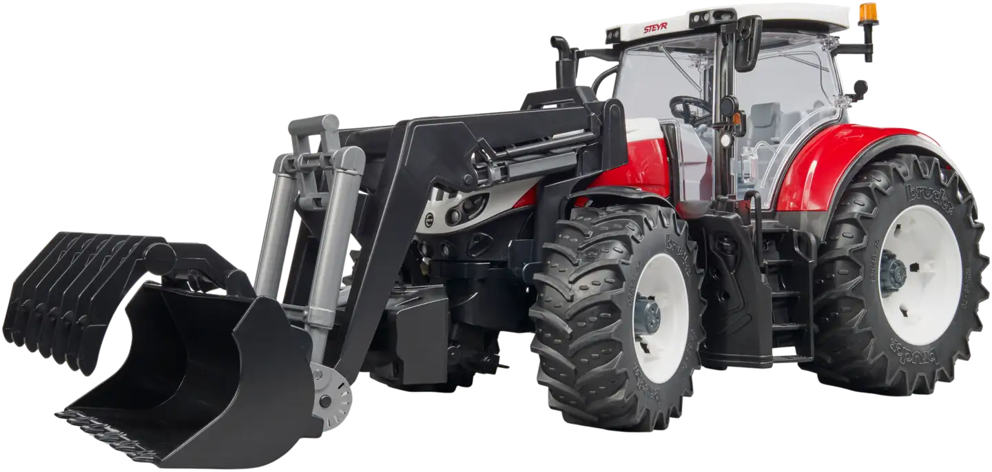 Bruder Steyr 6300 Terrus CVT traktori etukuormaajalla - 4