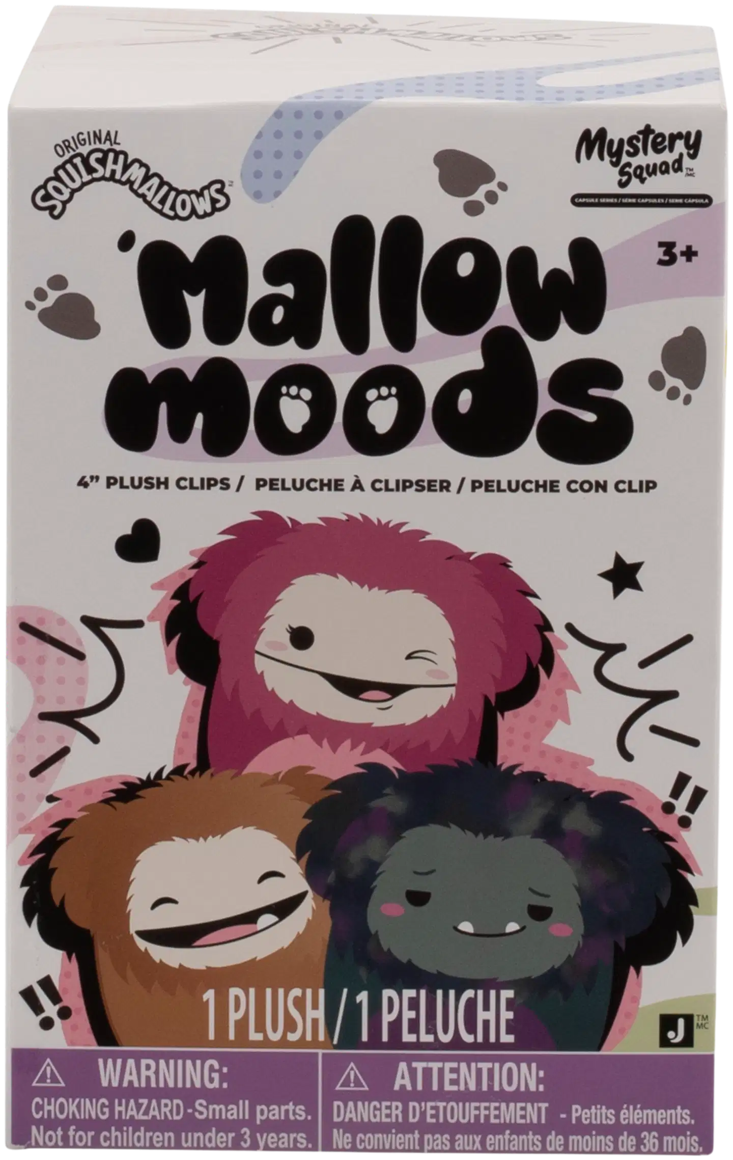 Squishmallows 10 cm Big Moods yllätysklipsipehmo - 1