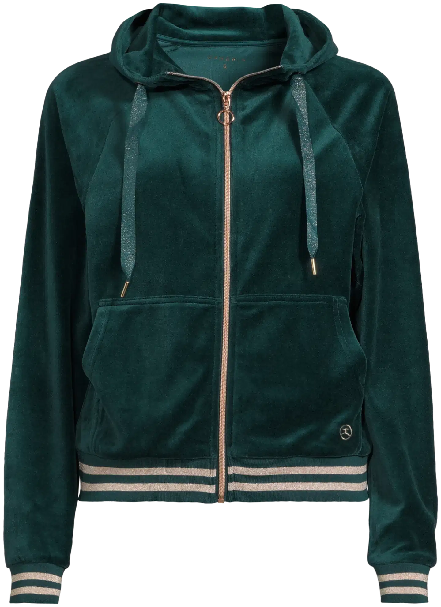 Danskin naisten hupparitakki velour DCA2601C - Dark Sea - 2
