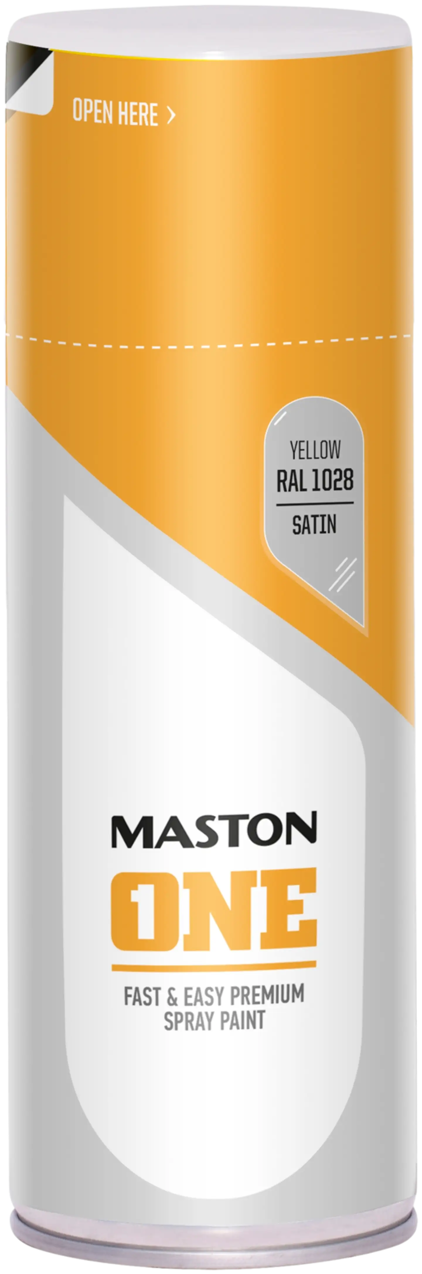 Maston spraymaali ONE 400 ml keltainen RAL1028 satiini