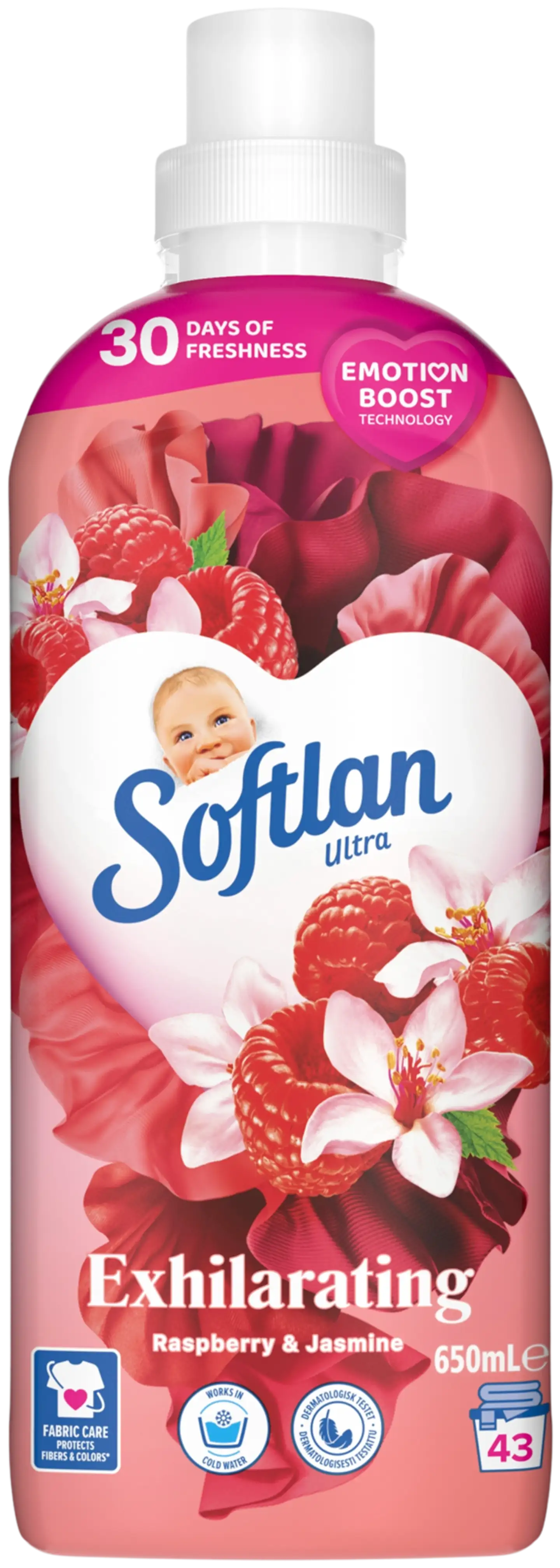 Softlan Emotions Exhilarating Red Fruits & Jasmine huuhteluaine 650ml