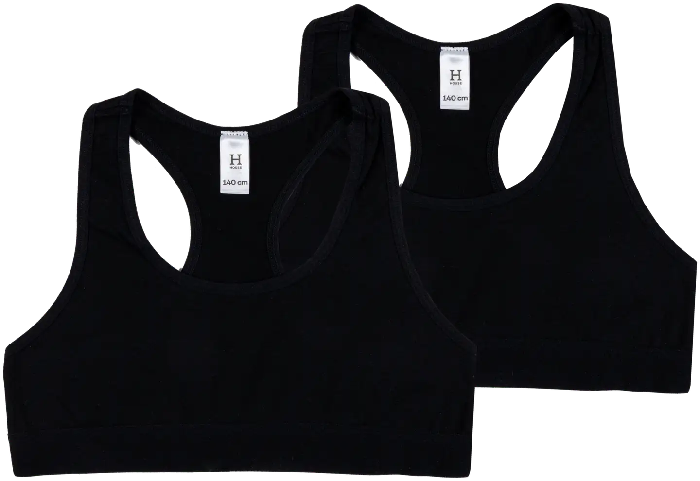 House lasten racerback-alustoppi 230H260812 2-pack - BLACK - 1