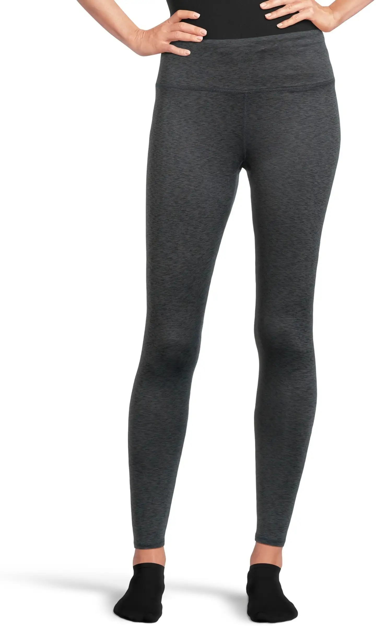 Cheetah naisten korkeavyötäröiset treenitrikoot CLP6384 - BLACK MELANGE - 1