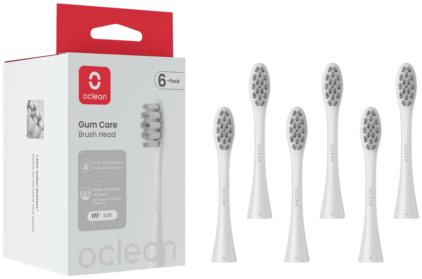Oclean Gum Care harjaspää valkoinen 6 kpl C04000391 - 1