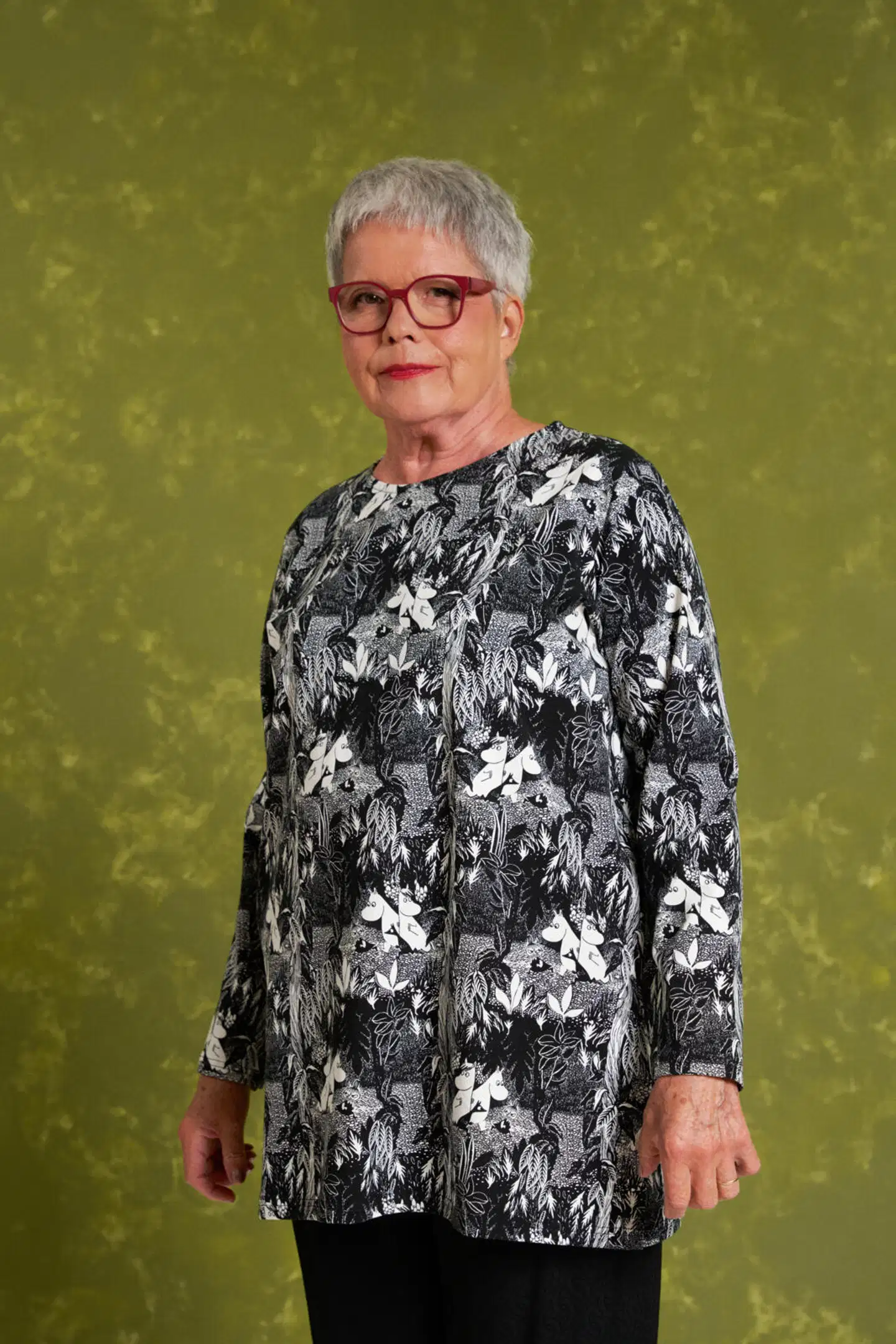 Muumi naisten tunika Sonja Metsä 593135 - mustavalkoinen - 4