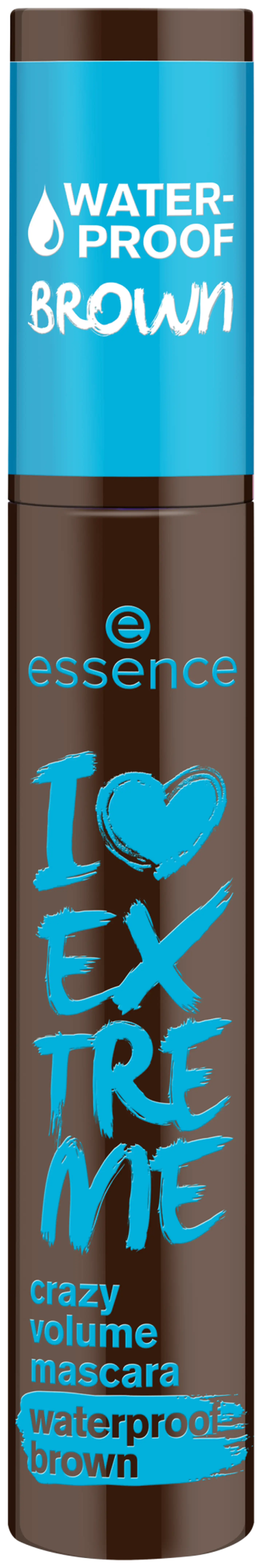 essence I LOVE EXTREME crazy volume mascara waterproof brown 01 Cozy Brown 12 ml - 1