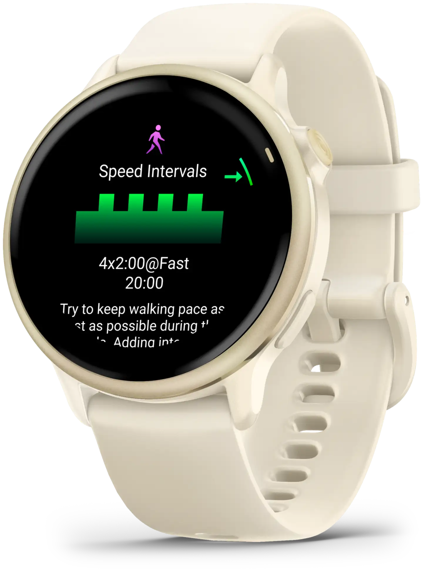 Garmin älykello Vivoactive 6 vaalea kulta ja luunvärinen hihna - 2