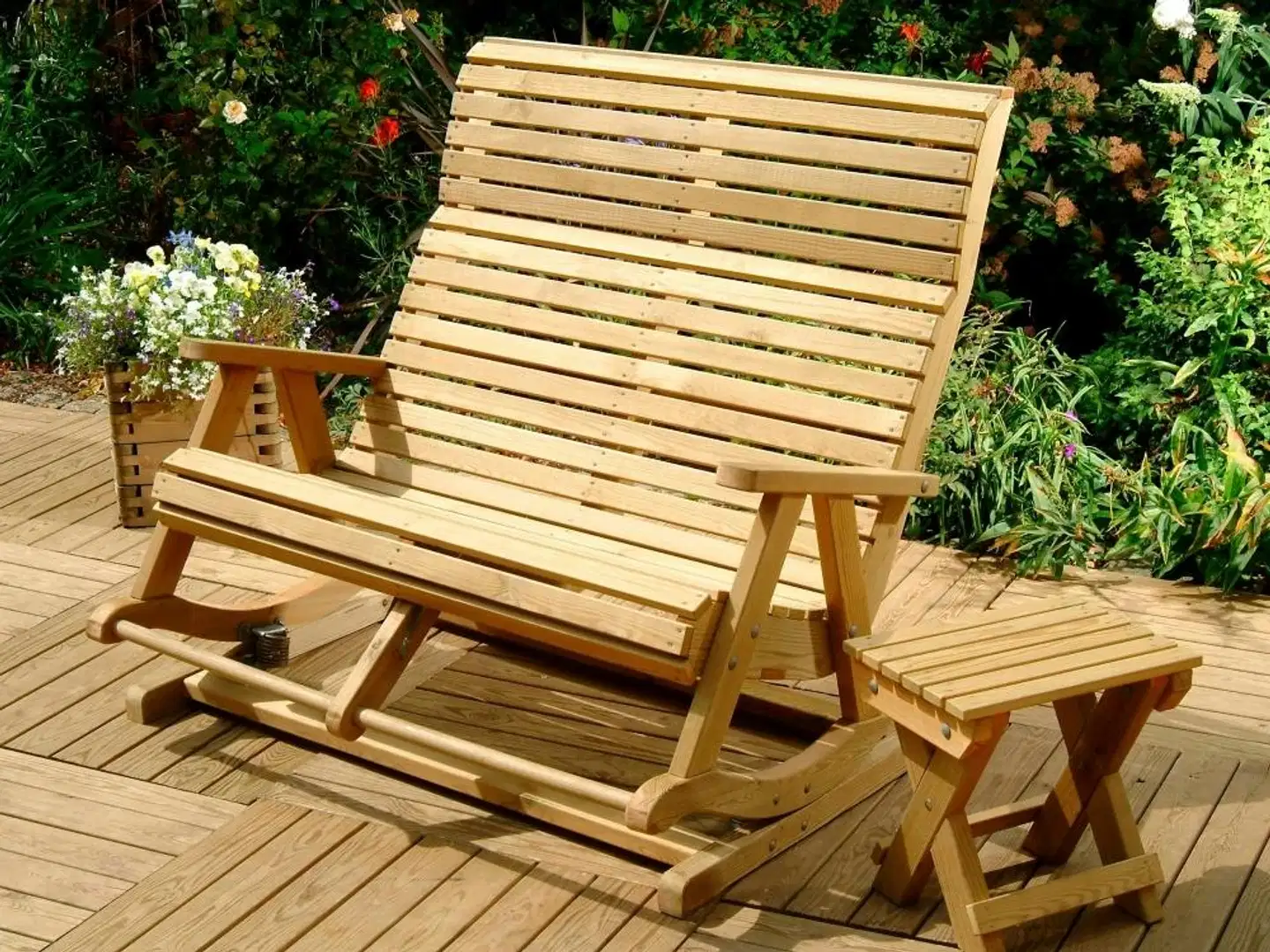 Riku tupla jousikeinu, istuinleveys 110cm, kestopuu vihreä - 2