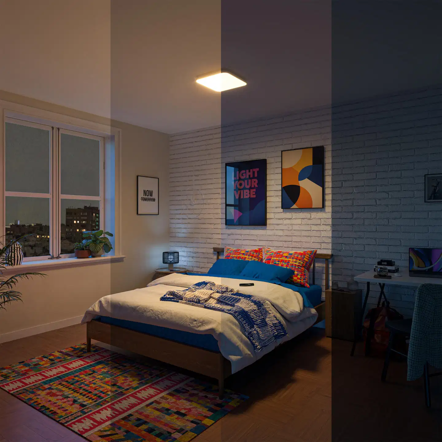 Philips Smart Lighting kattovalaisin neliö 24W RGB +  valkoinen säädettävä kaukosäätimellä - 10