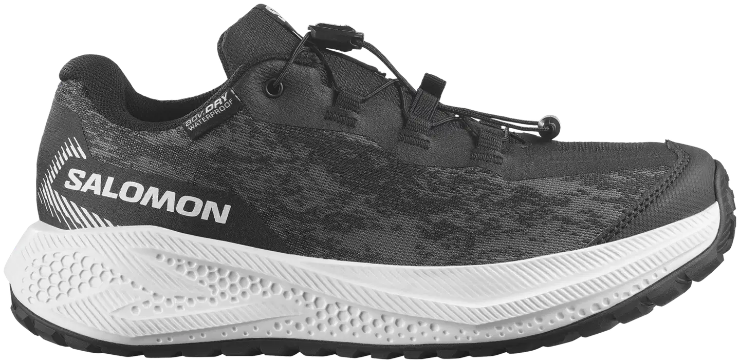 Salomon Aero gravel waterproof junior, vedenpitävä juoksukenkä - Black/White/Black - 1