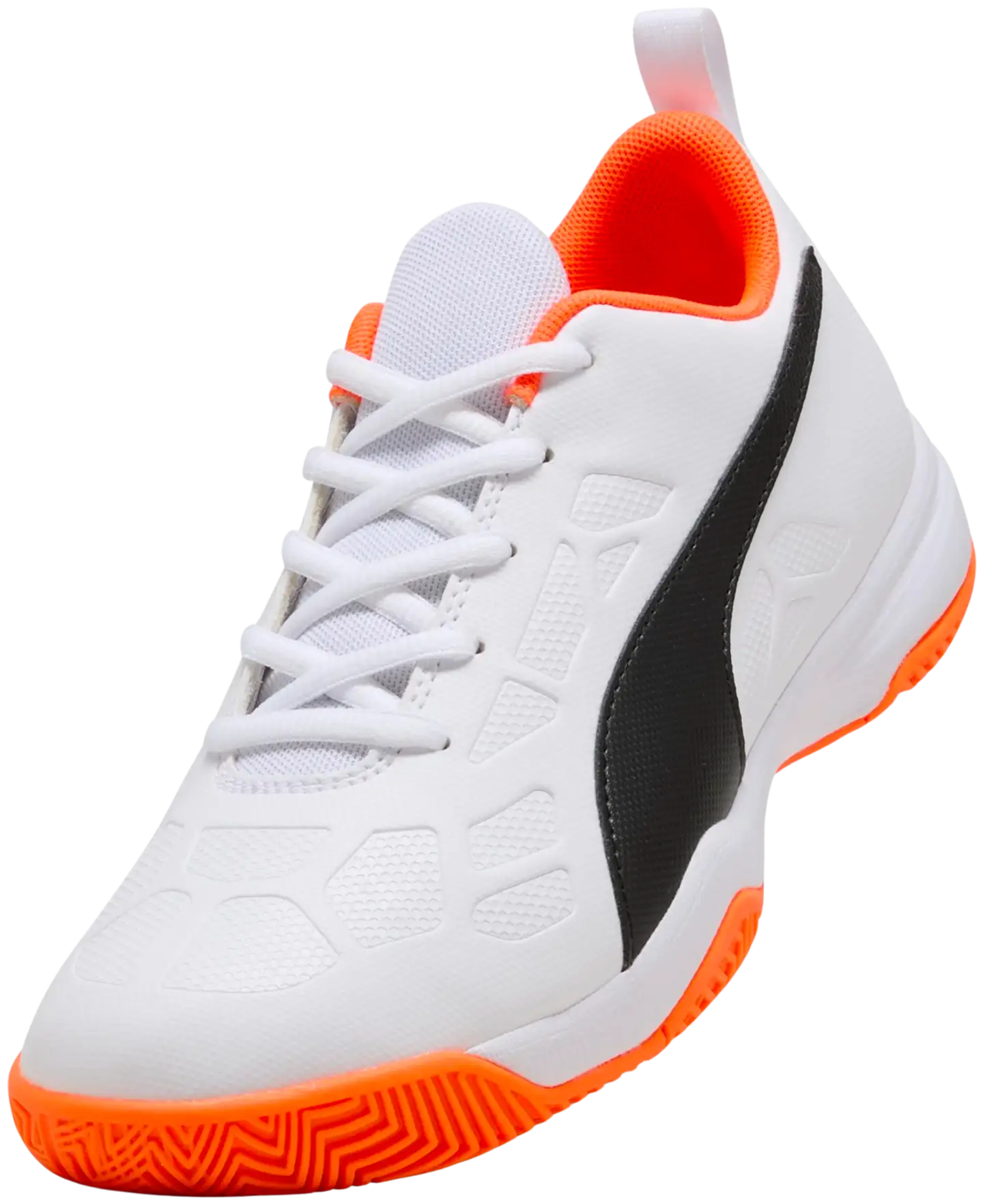 Puma lasten sisäpelikengät Tenaz Jr - Puma White-Puma Black-Orange - 6