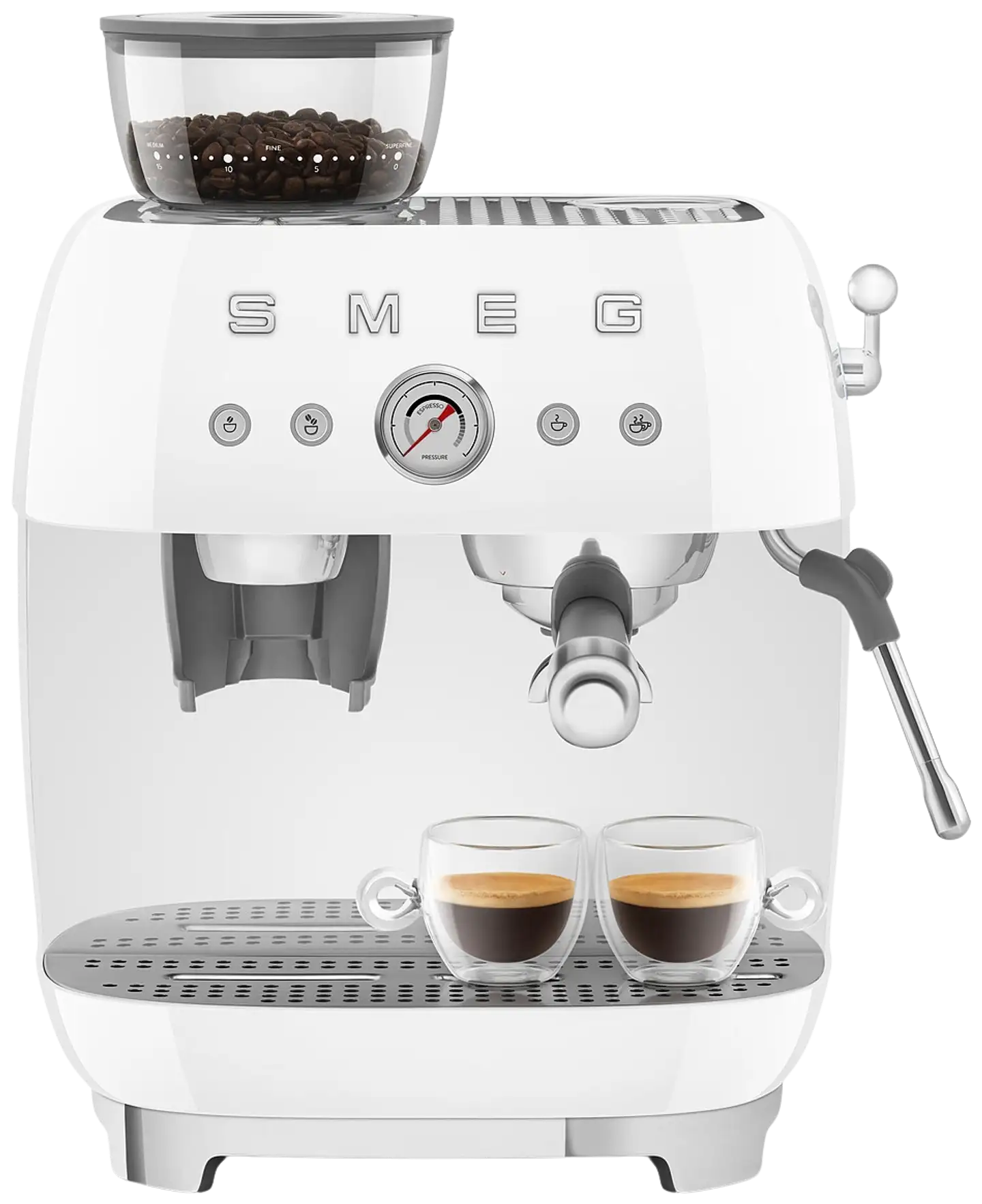 Smeg espressokeitin myllyllä valkoinen EGF03WHEU - 1