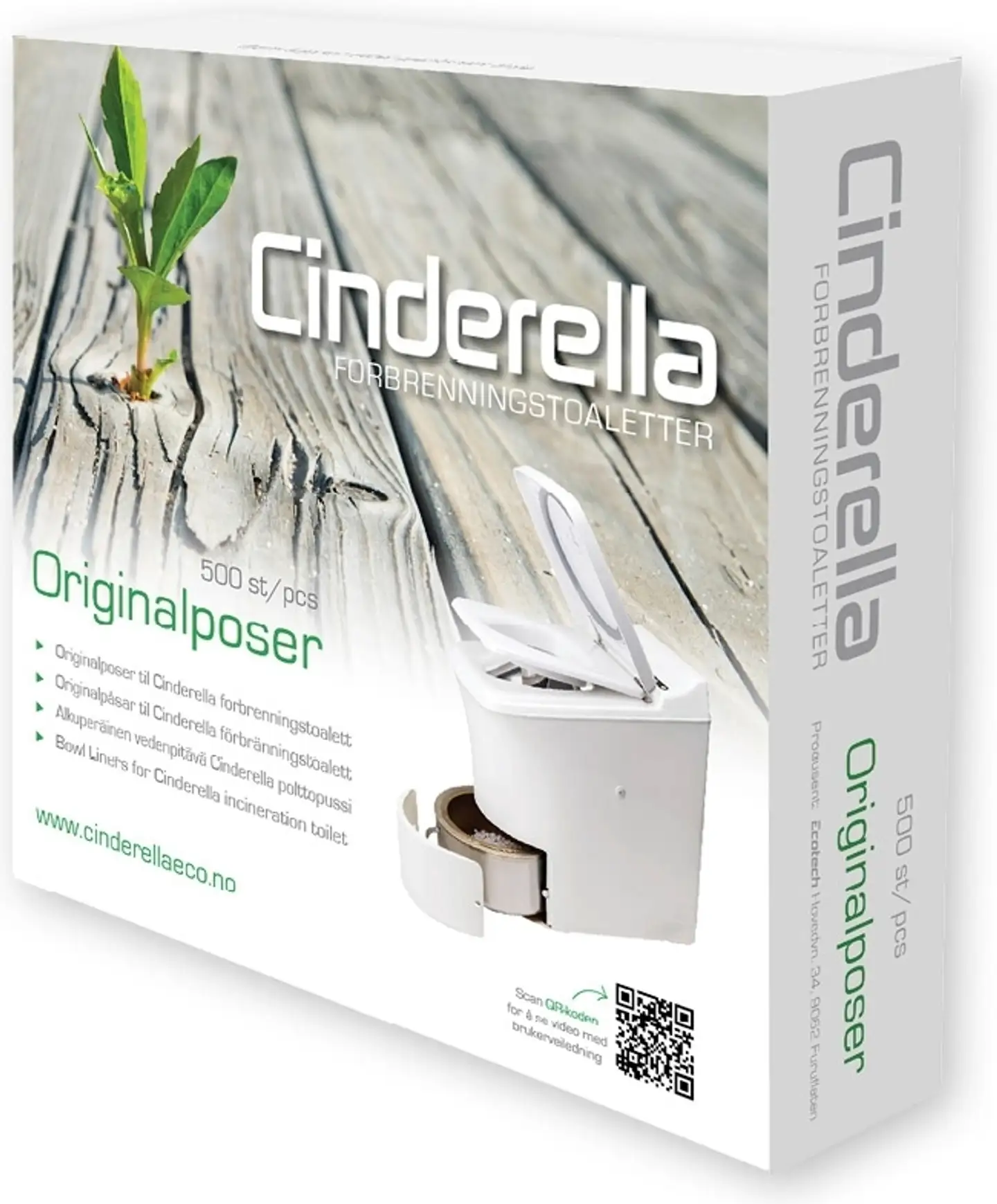 Cinderella Suojapussi 500 Kpl