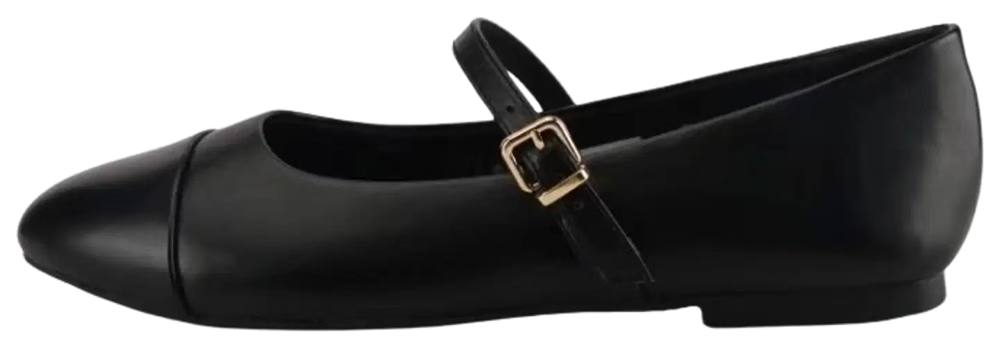 WKLY. naisten remmiballerinat Serafina - Black - 3