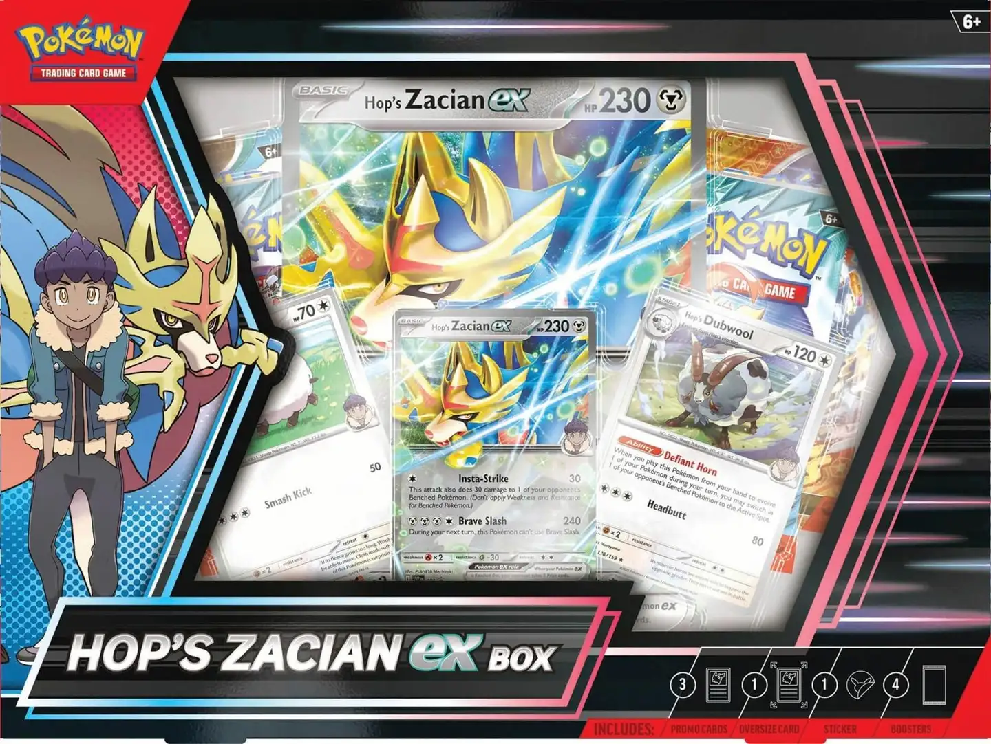 Pokemon EX Box Hop´s Zacian ex Box keräilykortit