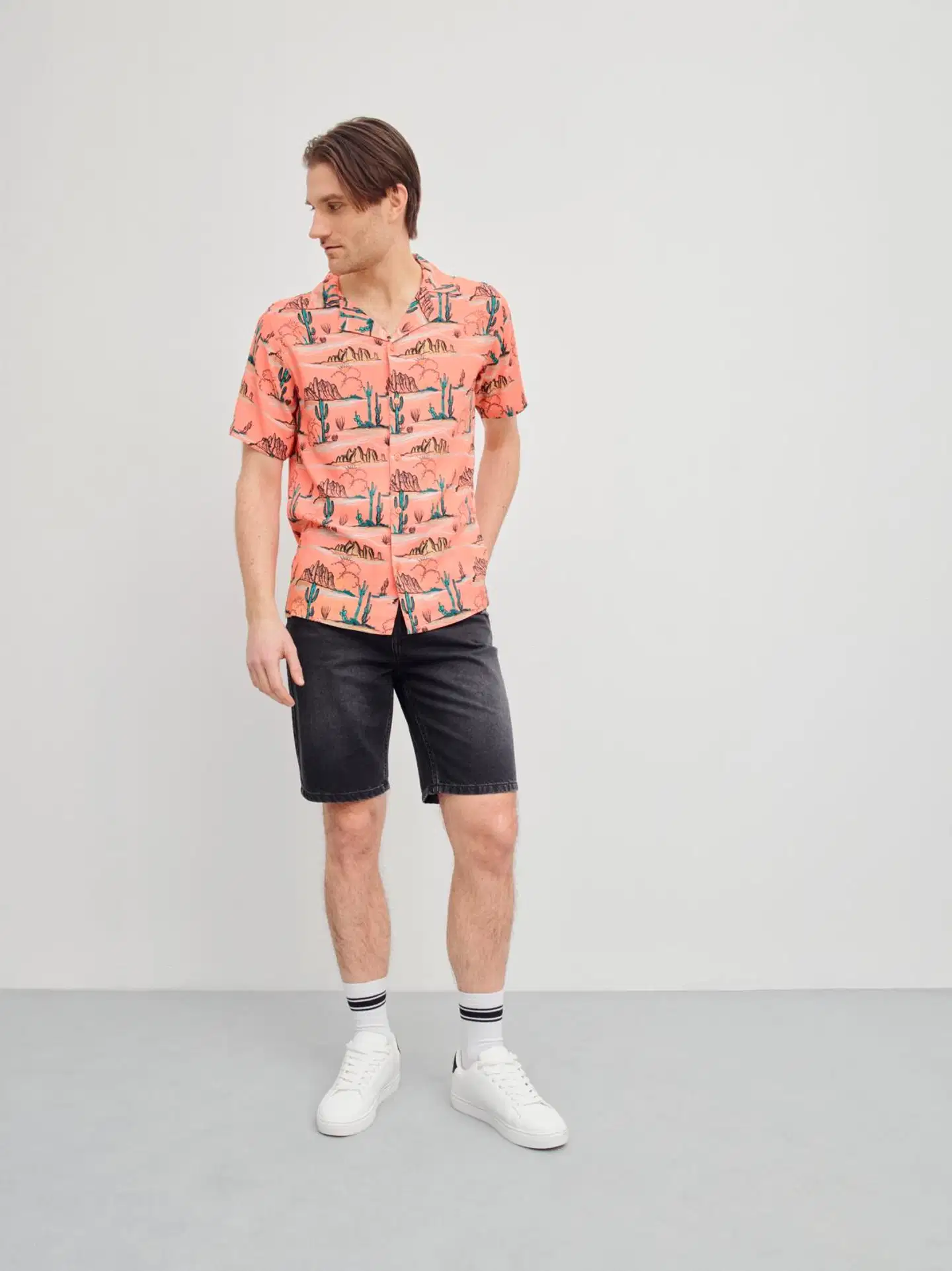 WKLY. miesten Hawaii-paita Desert Cowboy 194W152611 - Dusty orange - 5