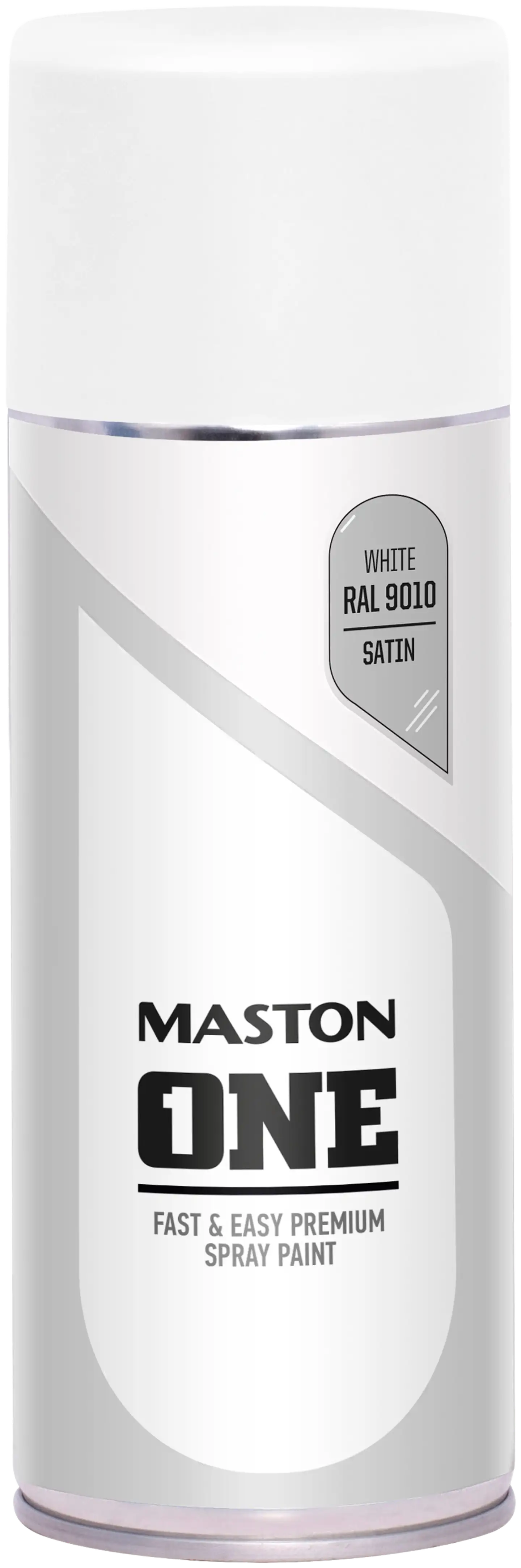 Maston spraymaali ONE 400 ml valkoinen RAL9010 satiini