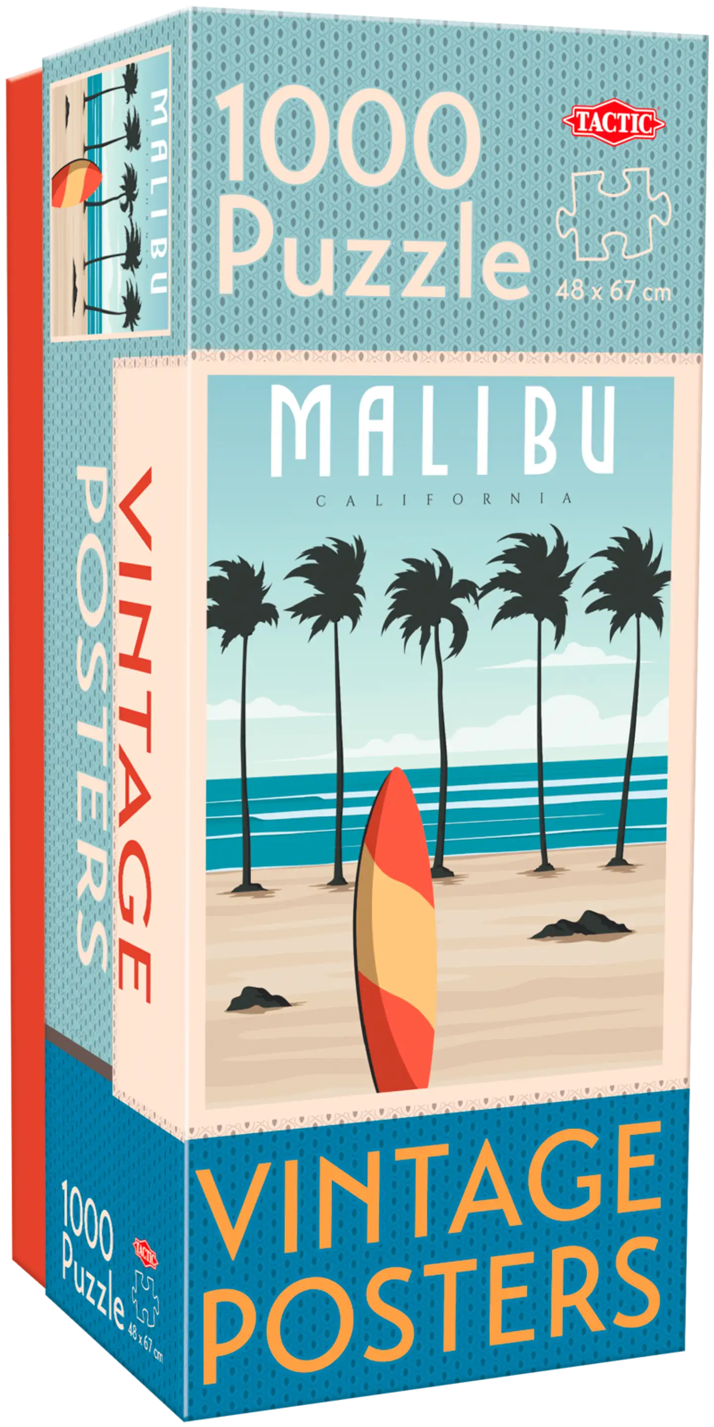 Tactic palapeli Vintage Posters Malibu 1000 palaa