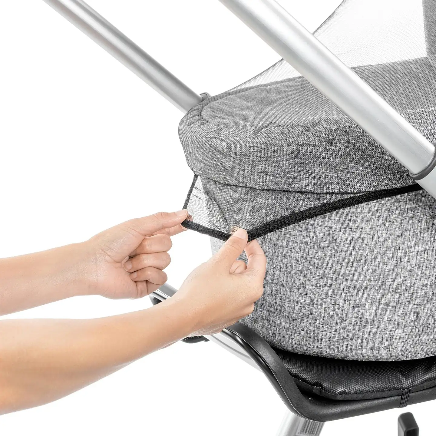 Reer hyönteisverkko lastenrattaisiin, musta - 2