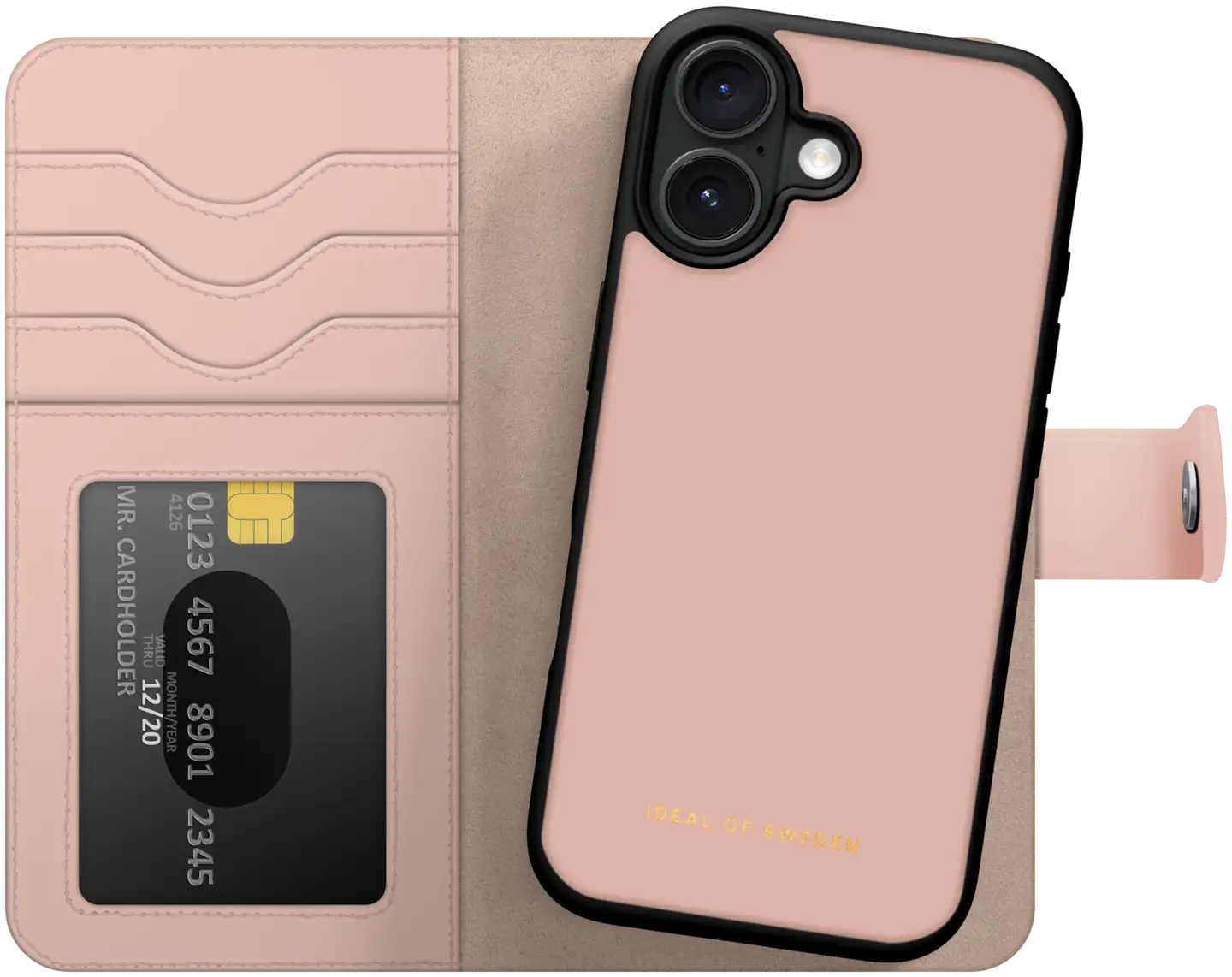 Ideal Of Sweden Magnet Wallet+ suojakotelo iPhone 16 pinkki - 3