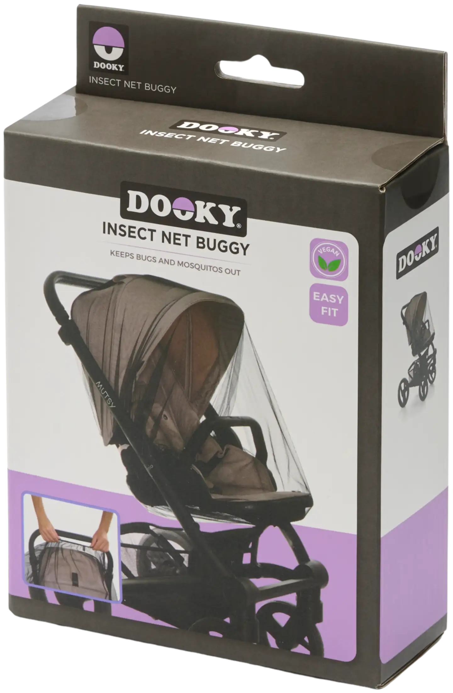 Dooky Hyönteisverkko Rattaisiin Musta - 1