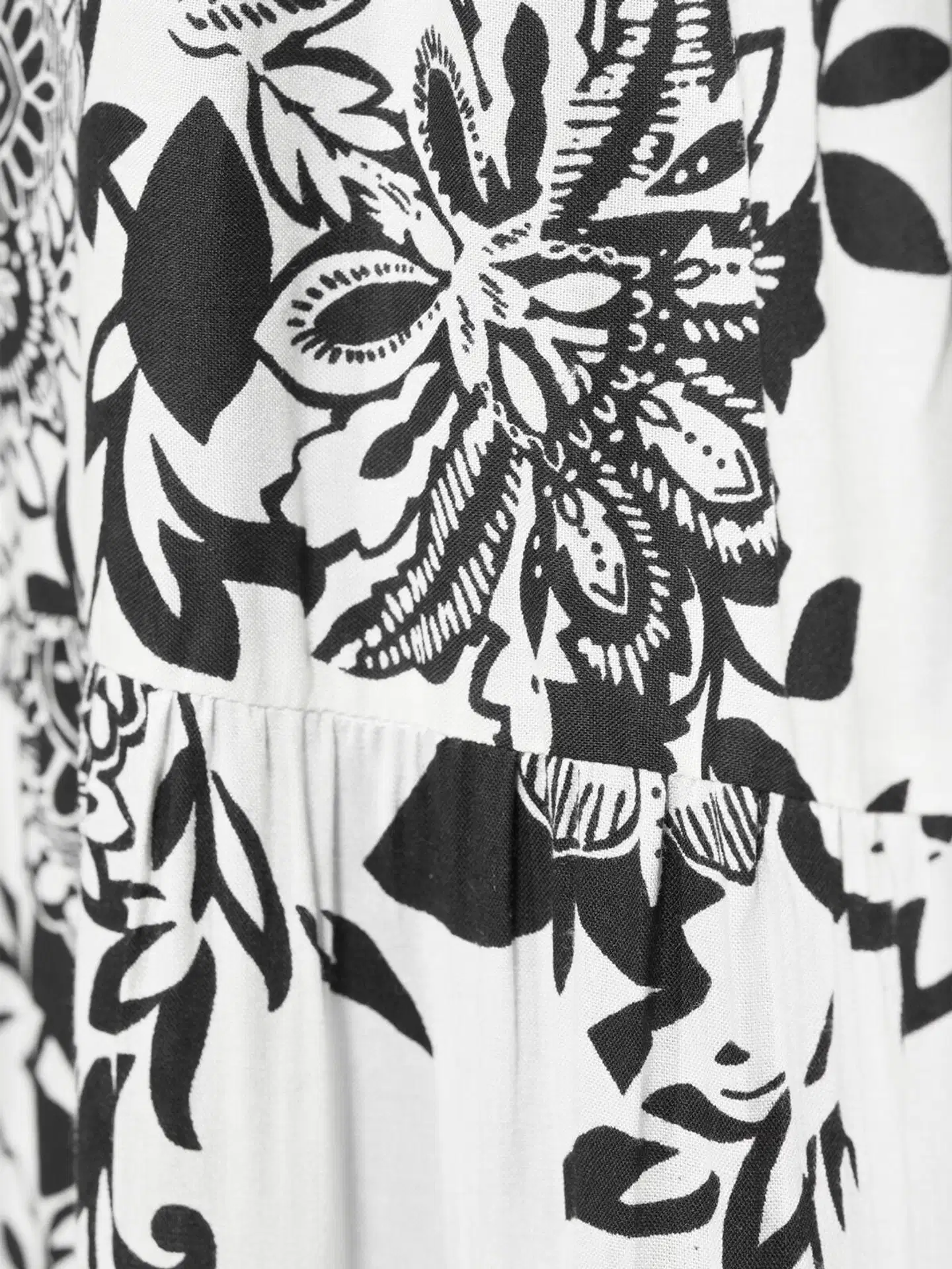 Margaux Riviera naisten hame SDL-010 - WHITE/ BLACK AOP - 5