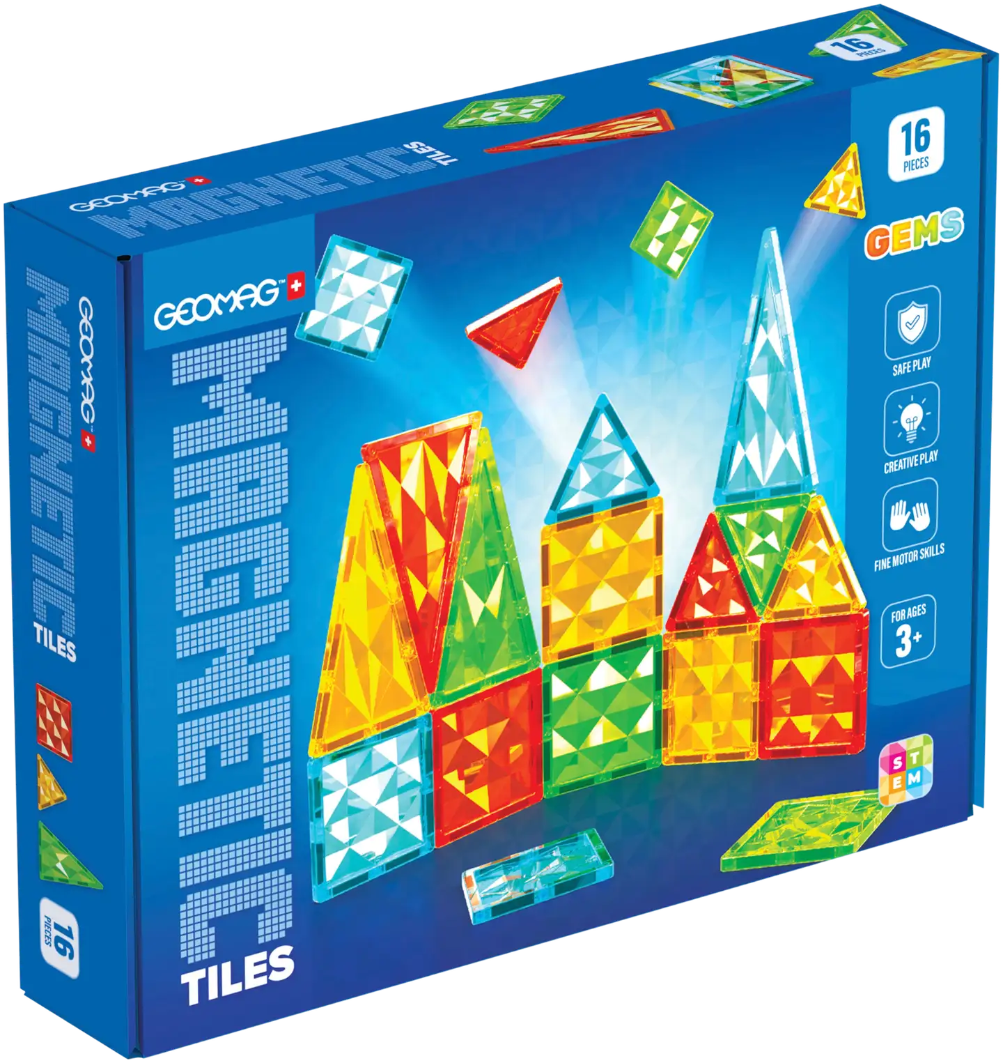Geomag Gems Magnettilaatat 16 Osaa - 1