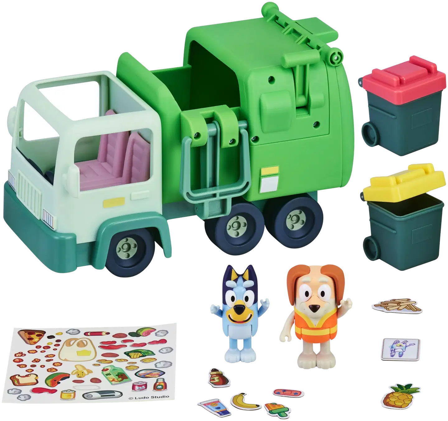 Bluey roska-auto 22 cm, 2 hahmoa & tarv. - 2